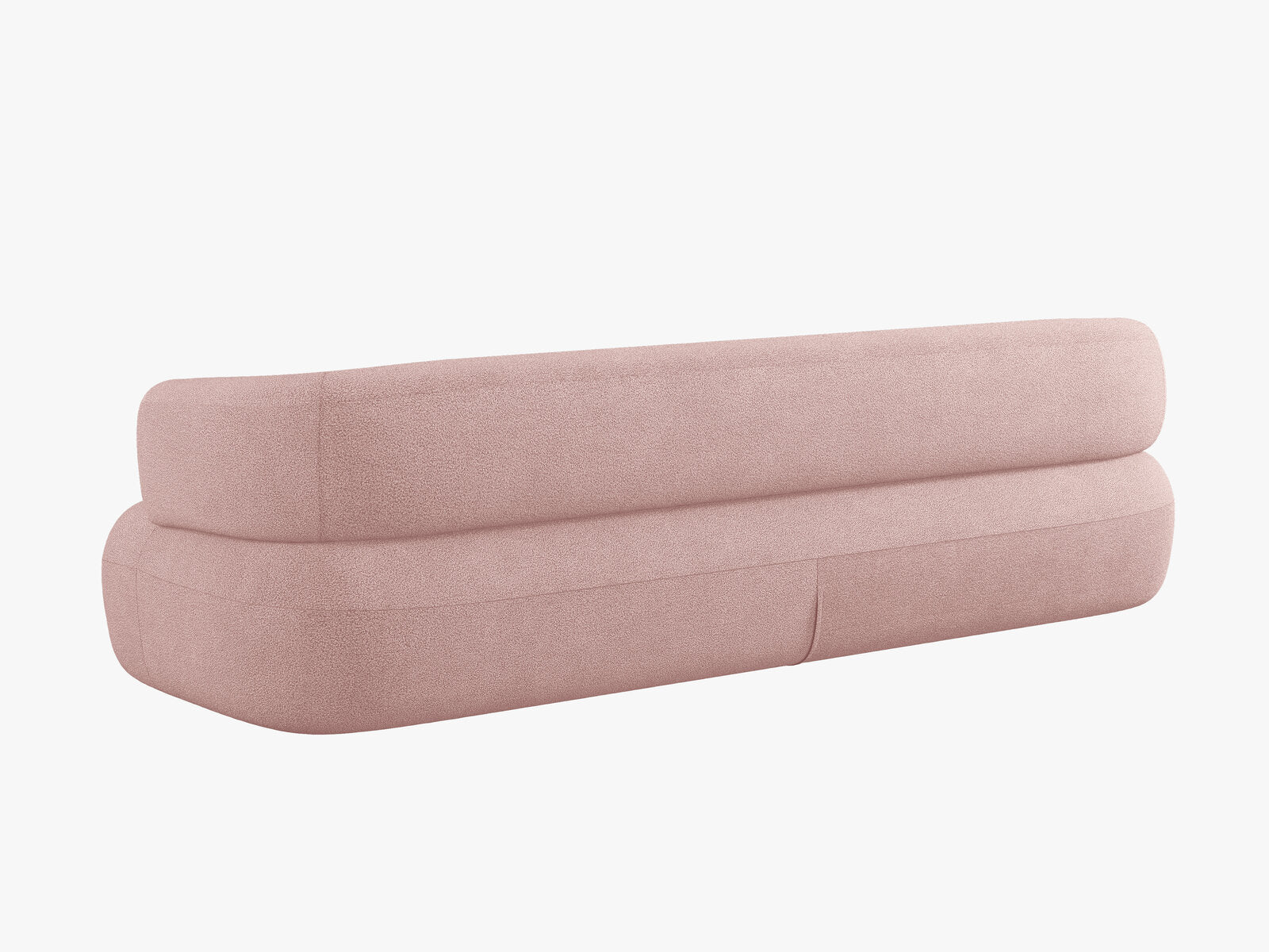 Micadoni Sofa Jenny 3-Sitzer Boucle Now or Never Puderrosa
