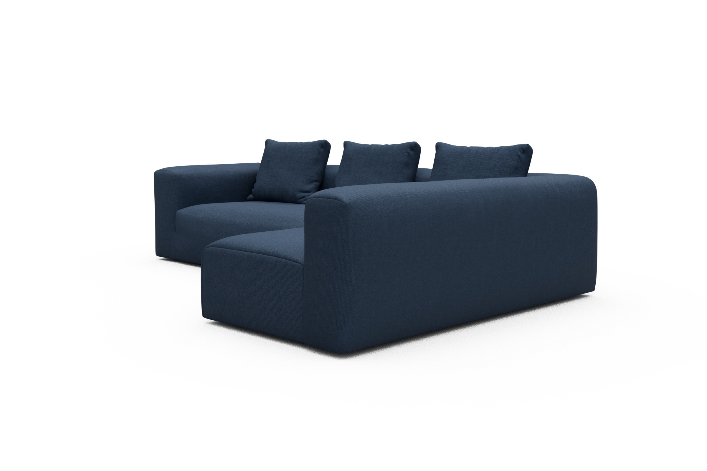 Ecksofa Fred 2x 2,5-Sitzer rechts offen Weda-Blue