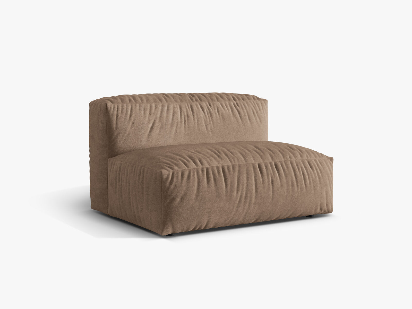 Micadoni Modul Martina 1-Sitzer Groß Samt Vogue Dunkelbeige