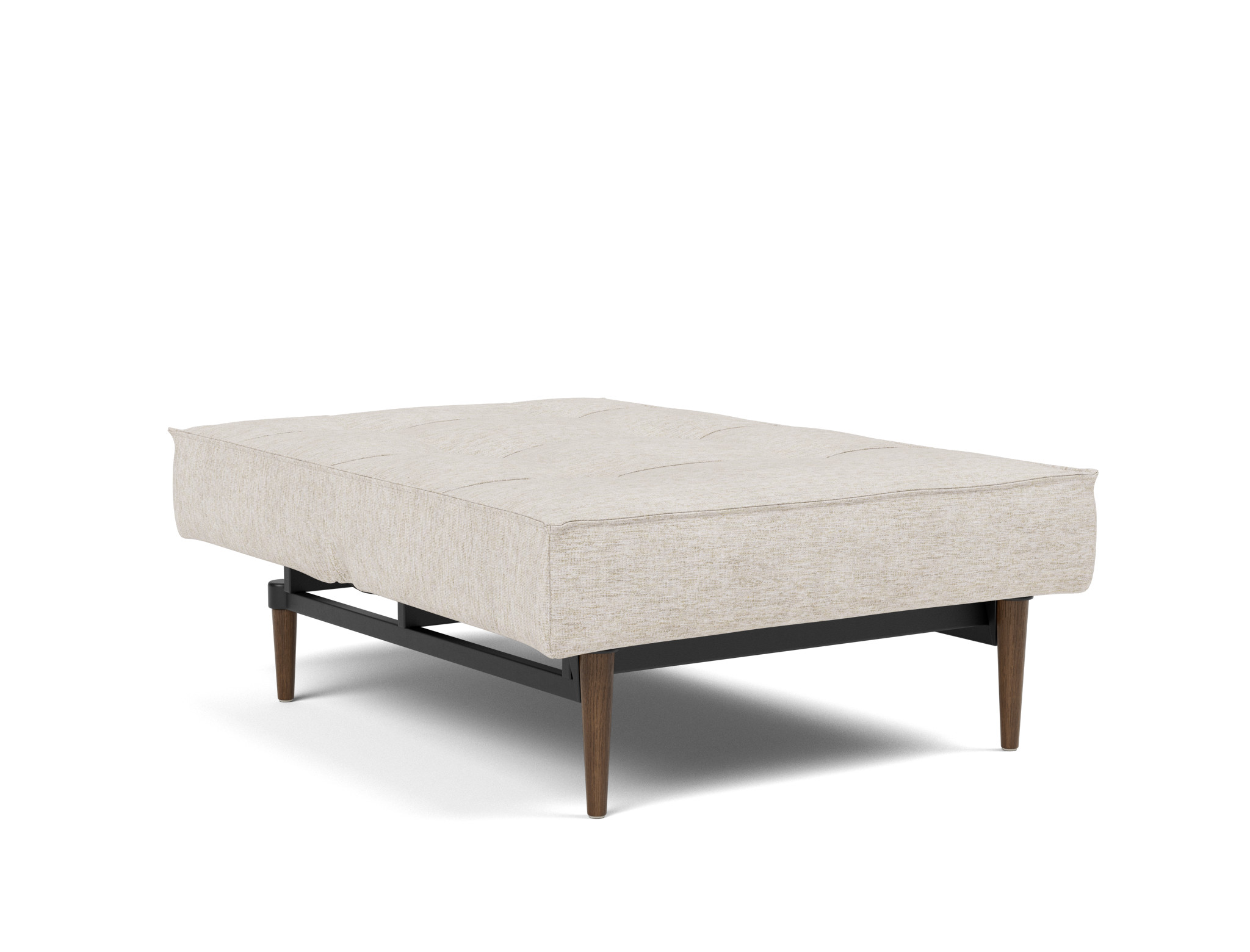 Sessel Splitback Chenille Yuveno 470-Natural Beine Styletto Eiche dunkel