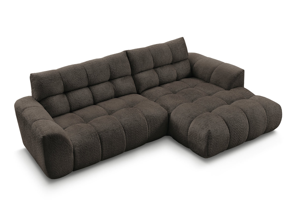 Bobochic Jaya Ecksofa Chenille Braun Ecke rechts