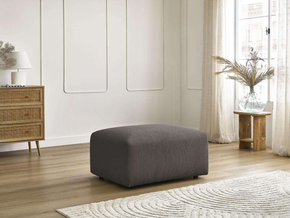 Bobochic Tina Pouf Cordsamt Taupe