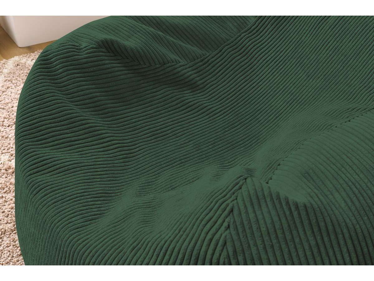 Bobochic Voltaire Pouf 120 × 70 cm Cordsamt Grün