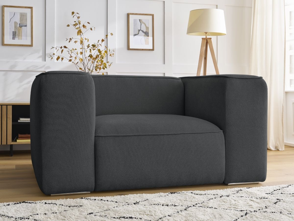 Bobochic Zephyr Sessel Strukturstoff Dunkelgrau