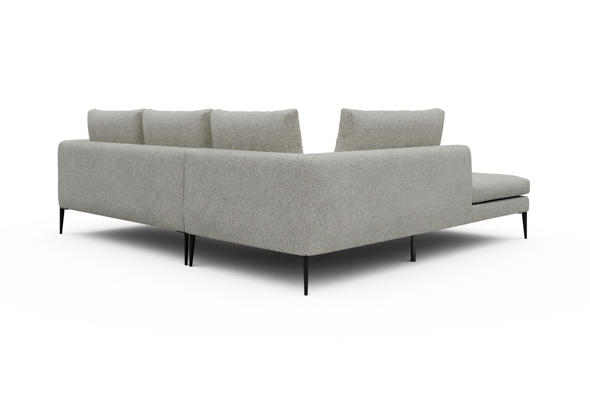 Ecksofa Paul Relax-Ecke links mit 2-Sitzer Vanora-Warm-Sand