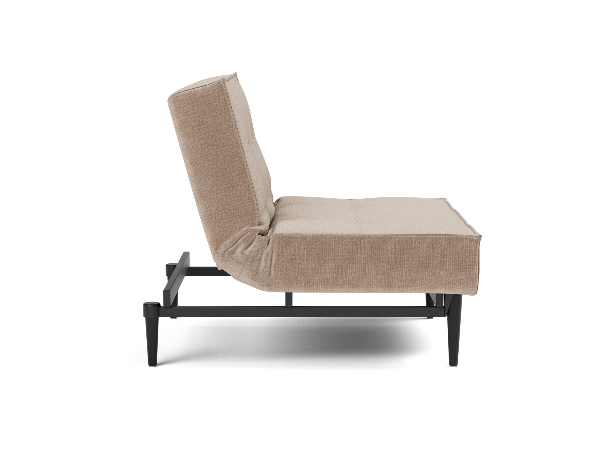 Sessel Splitback Chenille Esina 417-Mocha Beine Styletto Eiche schwarz