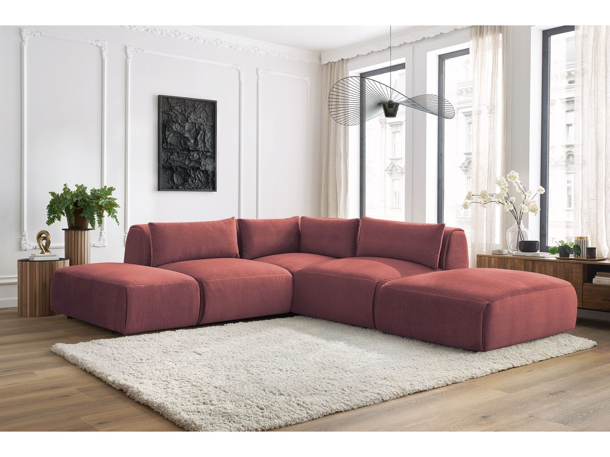 Bobochic Jeanne Ecksofa 271 × 300 cm Samt Orange