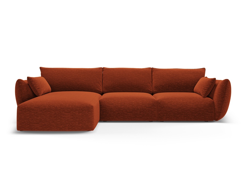 Cosmopolitan Design Ecksofa Matera 5-Sitzer Chenille Eden Ziegel Links
