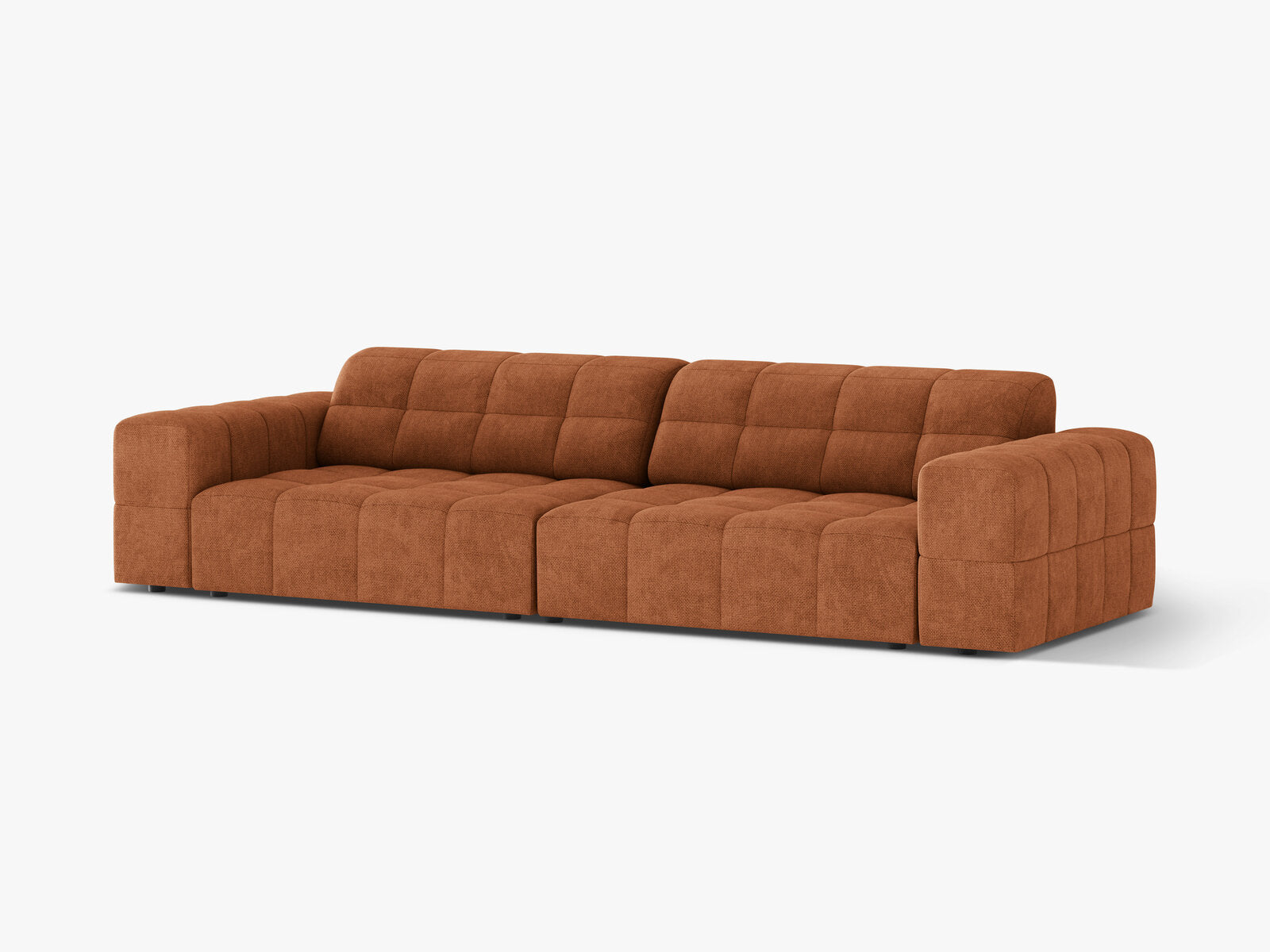 Micadoni Sofa Jennifer 4-Sitzer Chenille Eden Ziegel