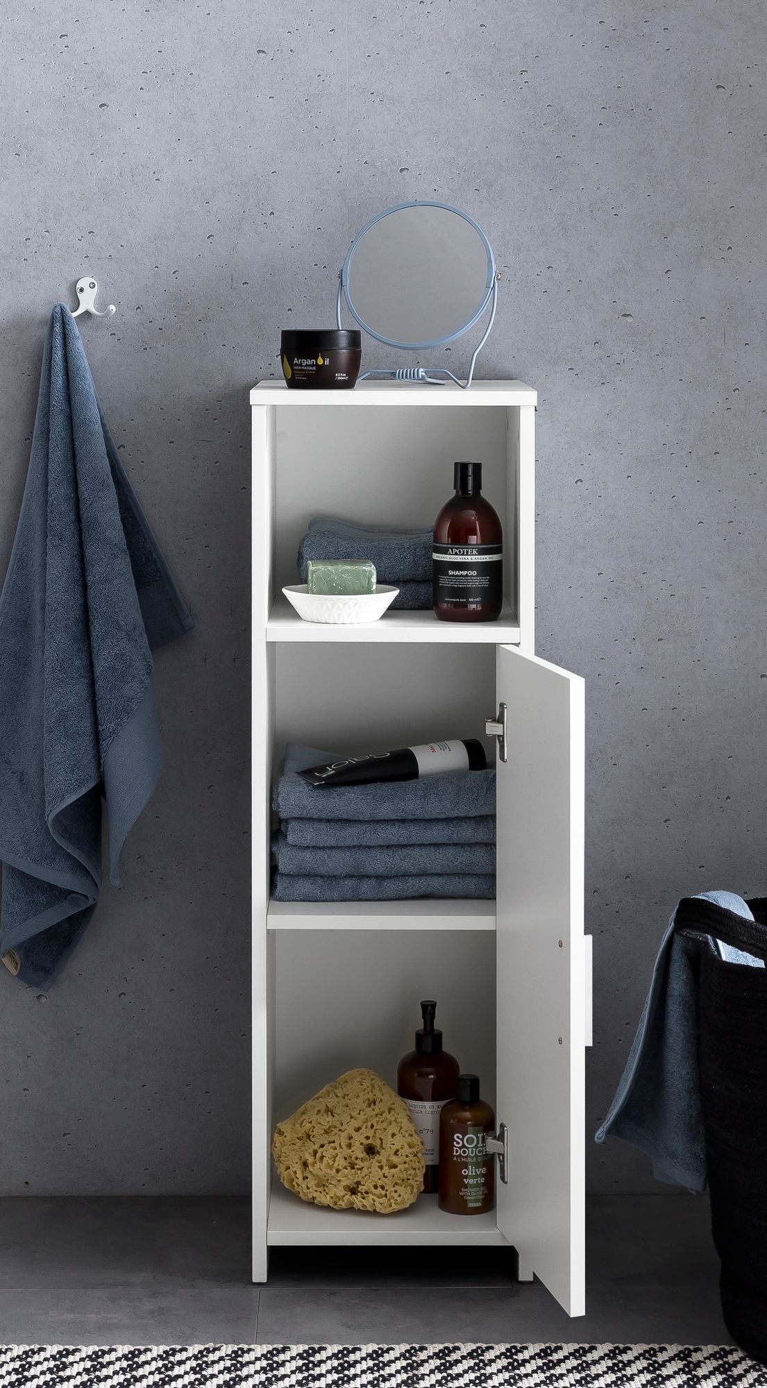 Unterschrank Hornum Weiß 30 × 30 × 95,5 cm