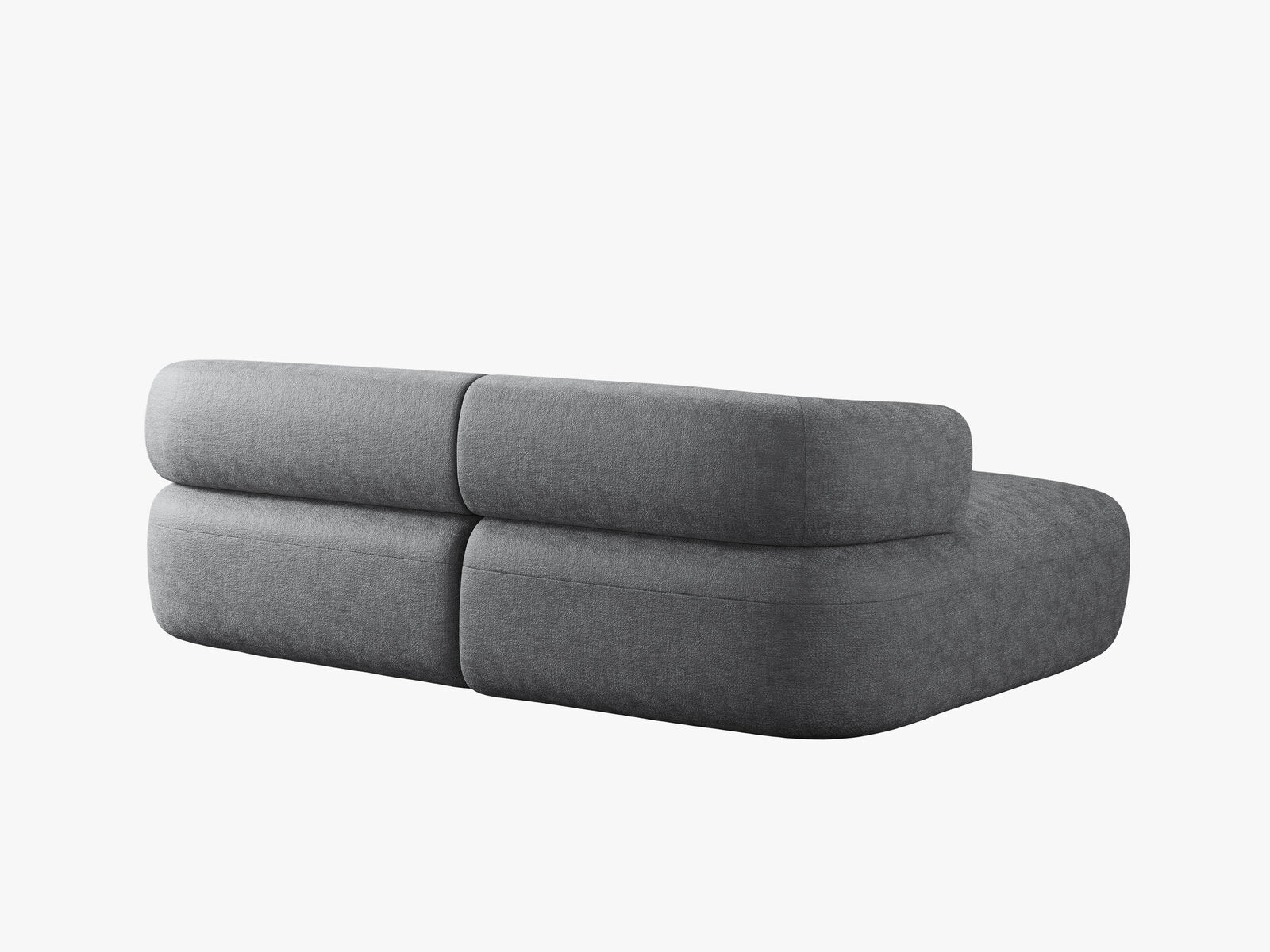 Micadoni 5-Sitzer Ecksofa Jenny Kleine Version Links Chenille Perfect Harmony Dunkelgrau