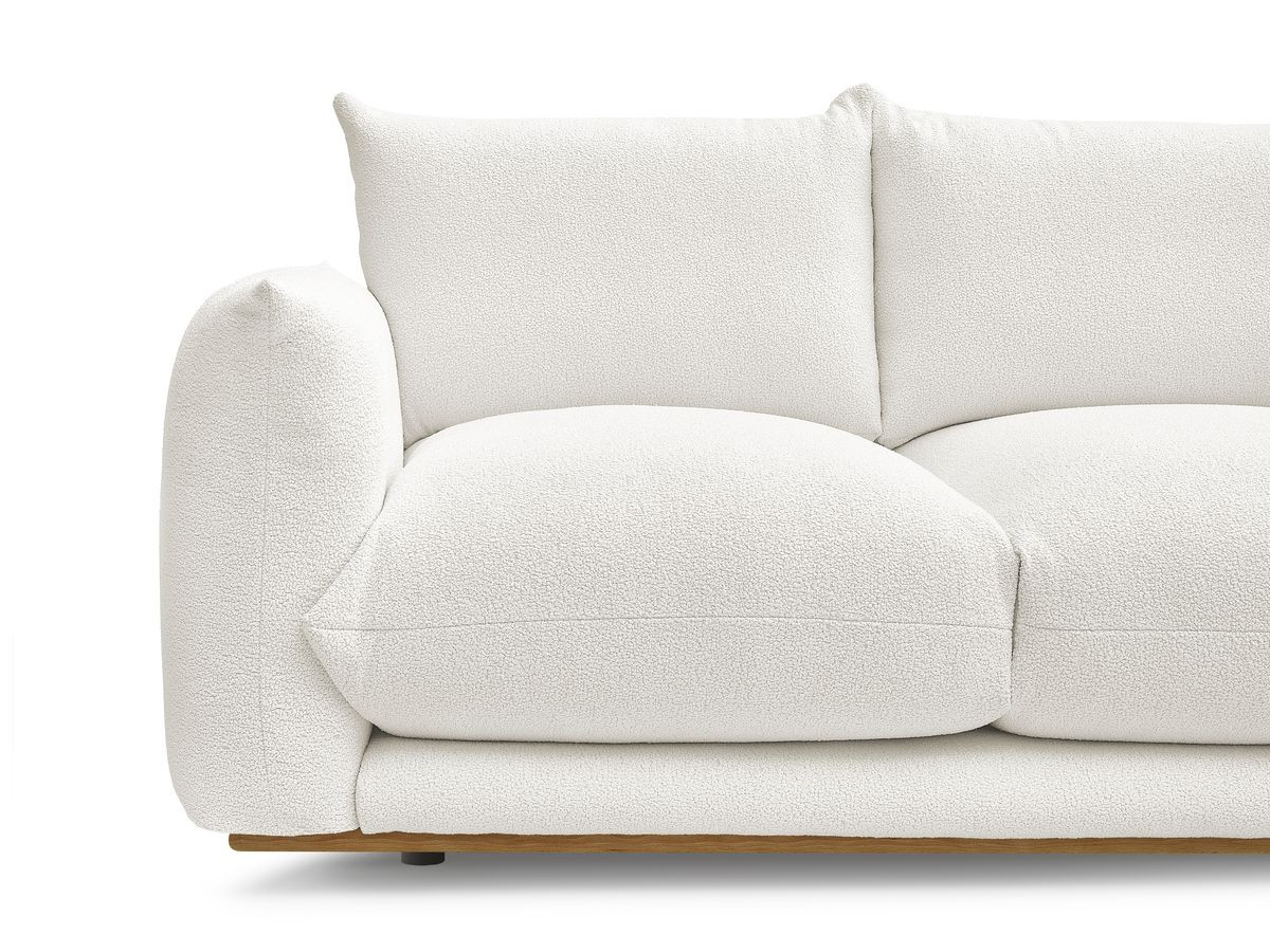 Bobochic Ernest Sofa 5-Sitzer Bouclé-Stoff Weiß