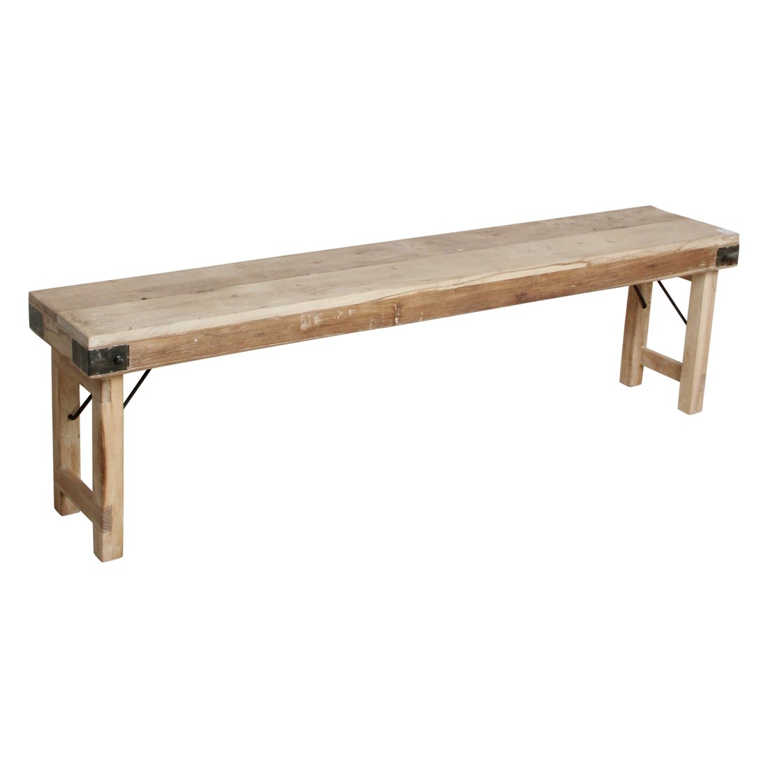 Raw Materials Limewash Klappbare Esszimmerbank 160cm