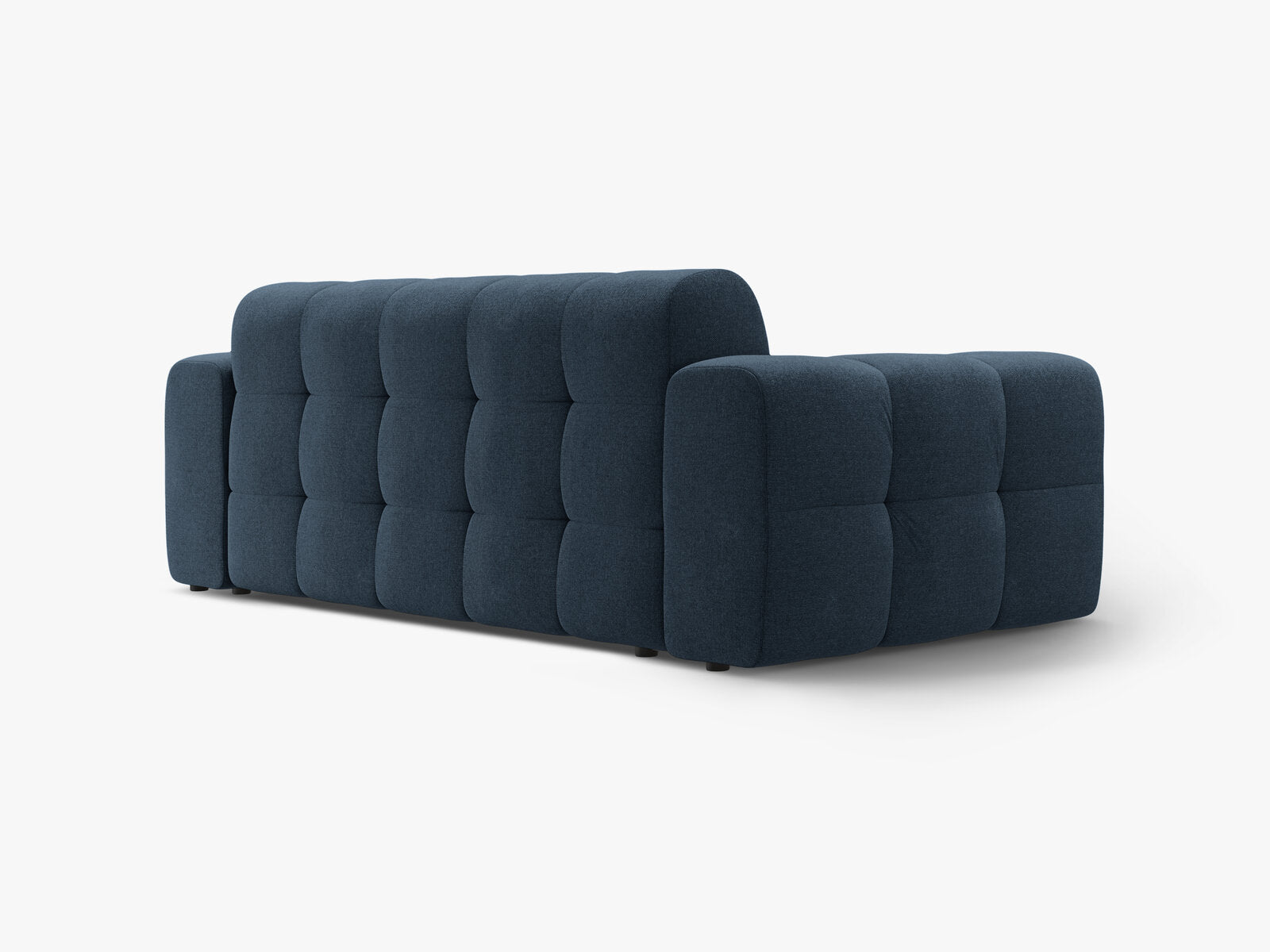 Micadoni Sofa Kendal 3-Sitzer Strukturierter Stoff Marineblau