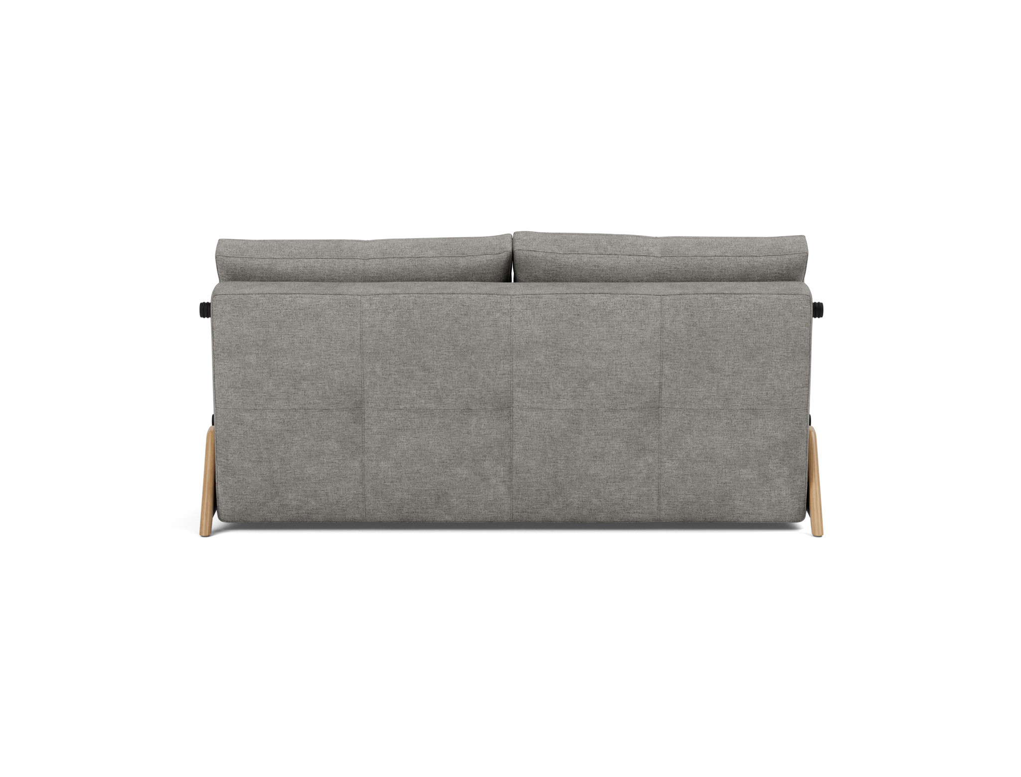Schlafsofa Cubed 160 Flachgewebe Avella 282-Warm-Grey Beine Eiche