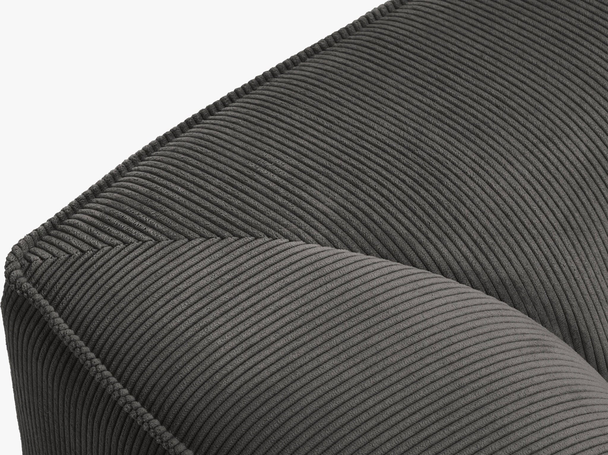 Micadoni Panorama-Ecksofa Ruby 7-Sitzer Links Kord Scala Dunkelgrau