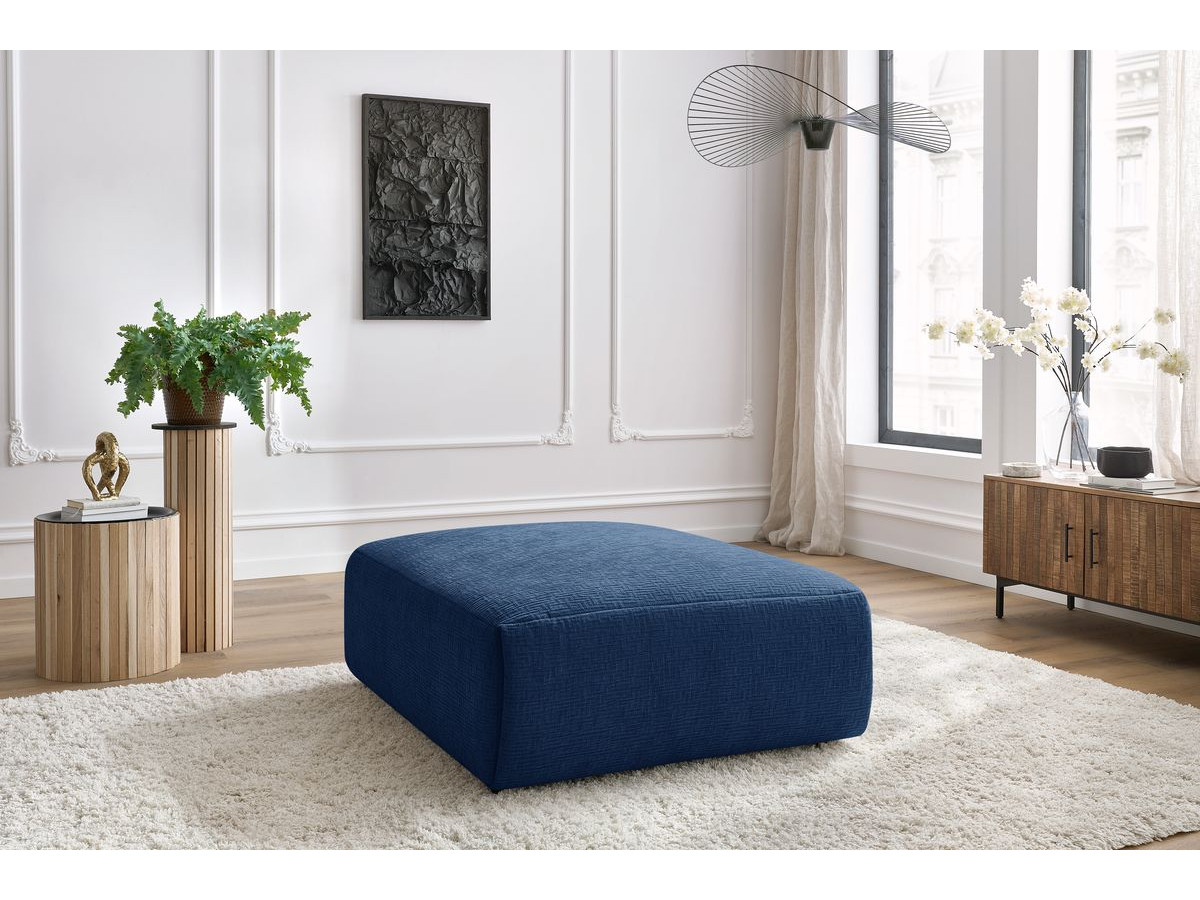 Bobochic Jeanne Pouf 95 × 117 cm Strukturstoff Dunkelblau
