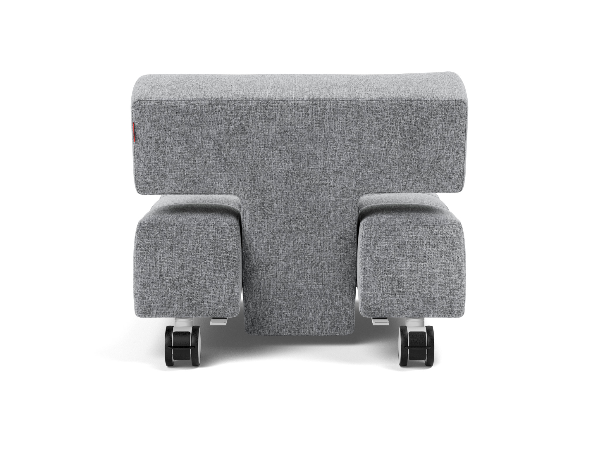 Sessel Long Horn D.E.L. Strukturierter Stoff Twist 565-Granite