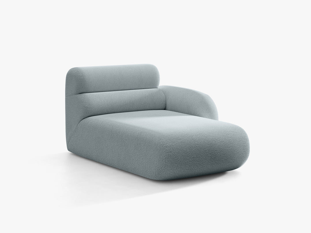 Micadoni Neo Chaiselongue Rechts Boucle Baloo Hellblau