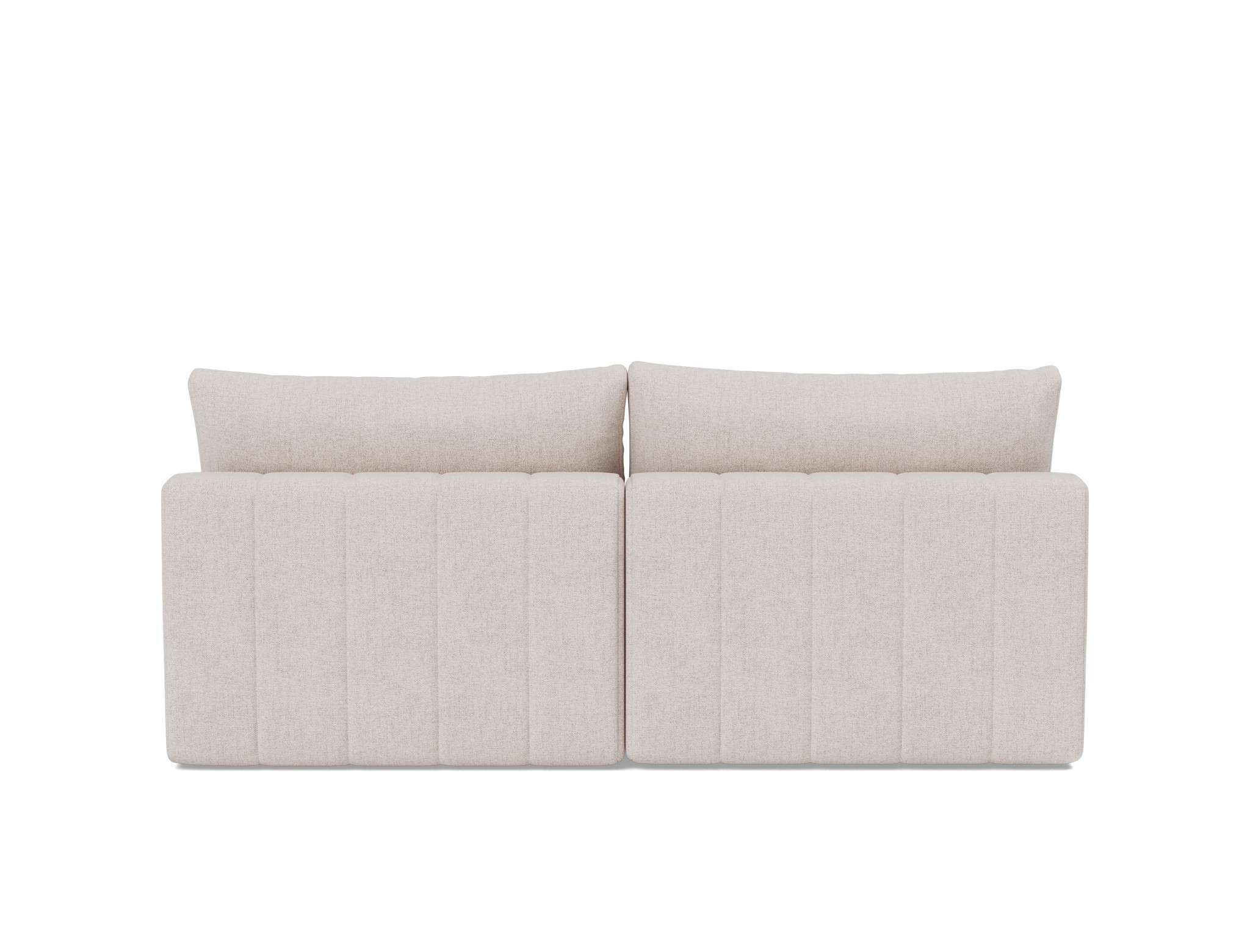 Schlafsofa Akello mit Chaiselongue Strukturierter Stoff Weda 300-Weda-Sand