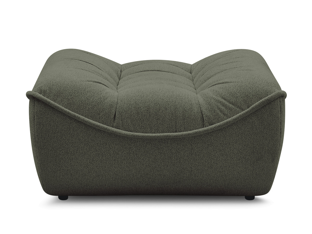Bobochic Serena Pouf Melange-Stoff Grün