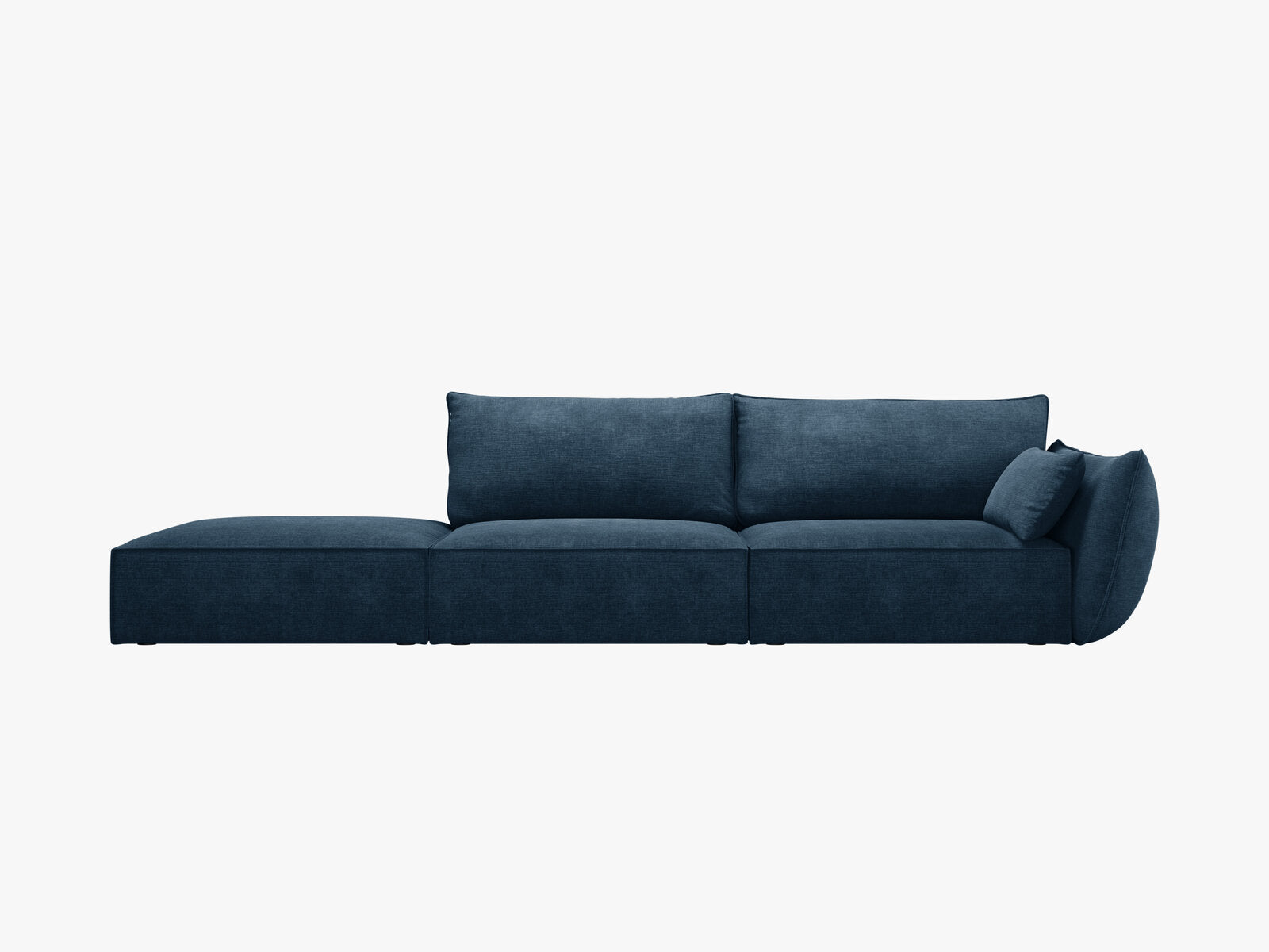 Micadoni Sofa Kaelle 4-Sitzer Links Chenille Over The Horizon Königsblau