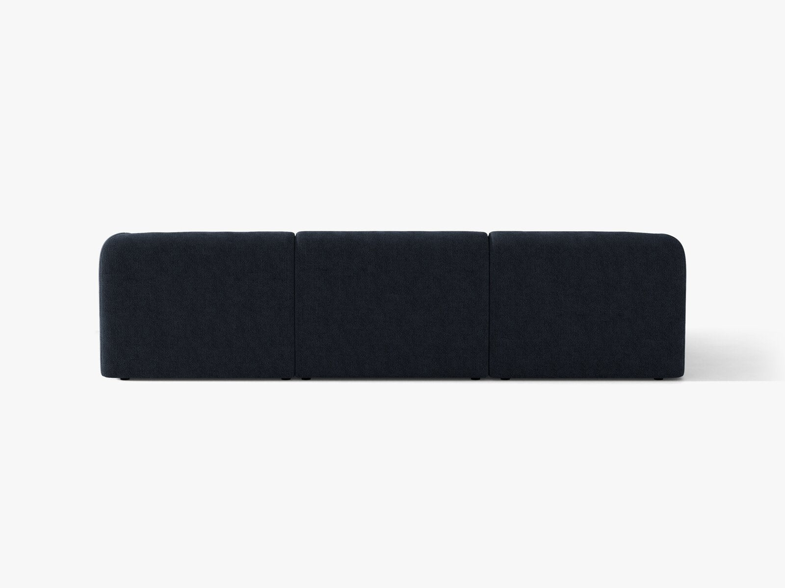 Micadoni Ecksofa Miley 4-Sitzer Chenille Eden Marineblau Links