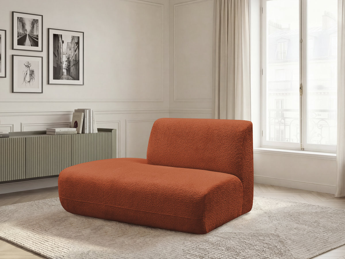 Bobochic Anda Sofamodul 2-Sitzer Chenille Orange Ecke links