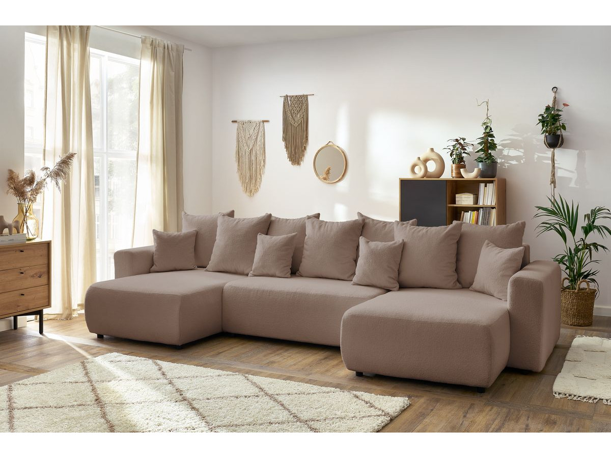 Bobochic Envy Wohnlandschaft Bouclé-Stoff Braun