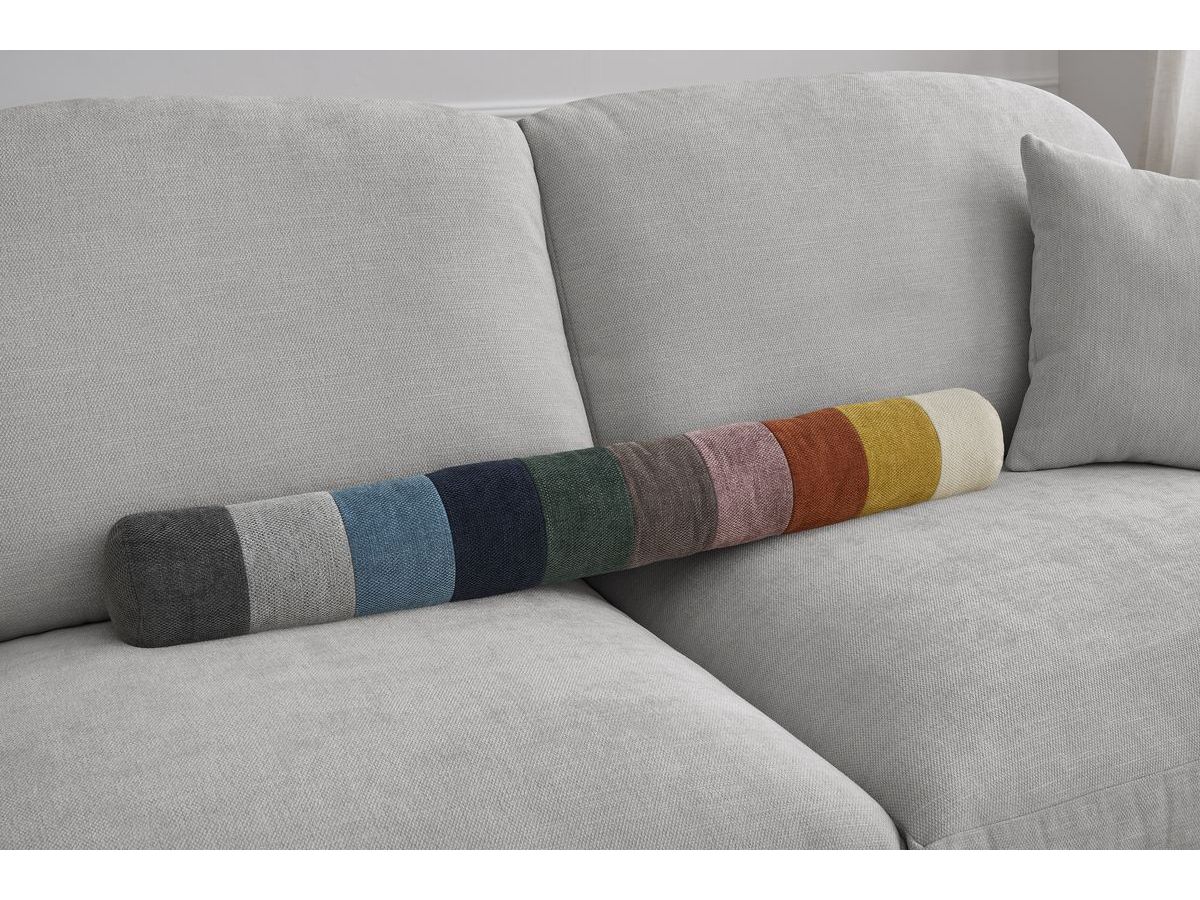 Bobochic Cezanne Schlafsofa 3-Sitzer Stoff Hellgrau, Liegefläche 140 × 194 cm