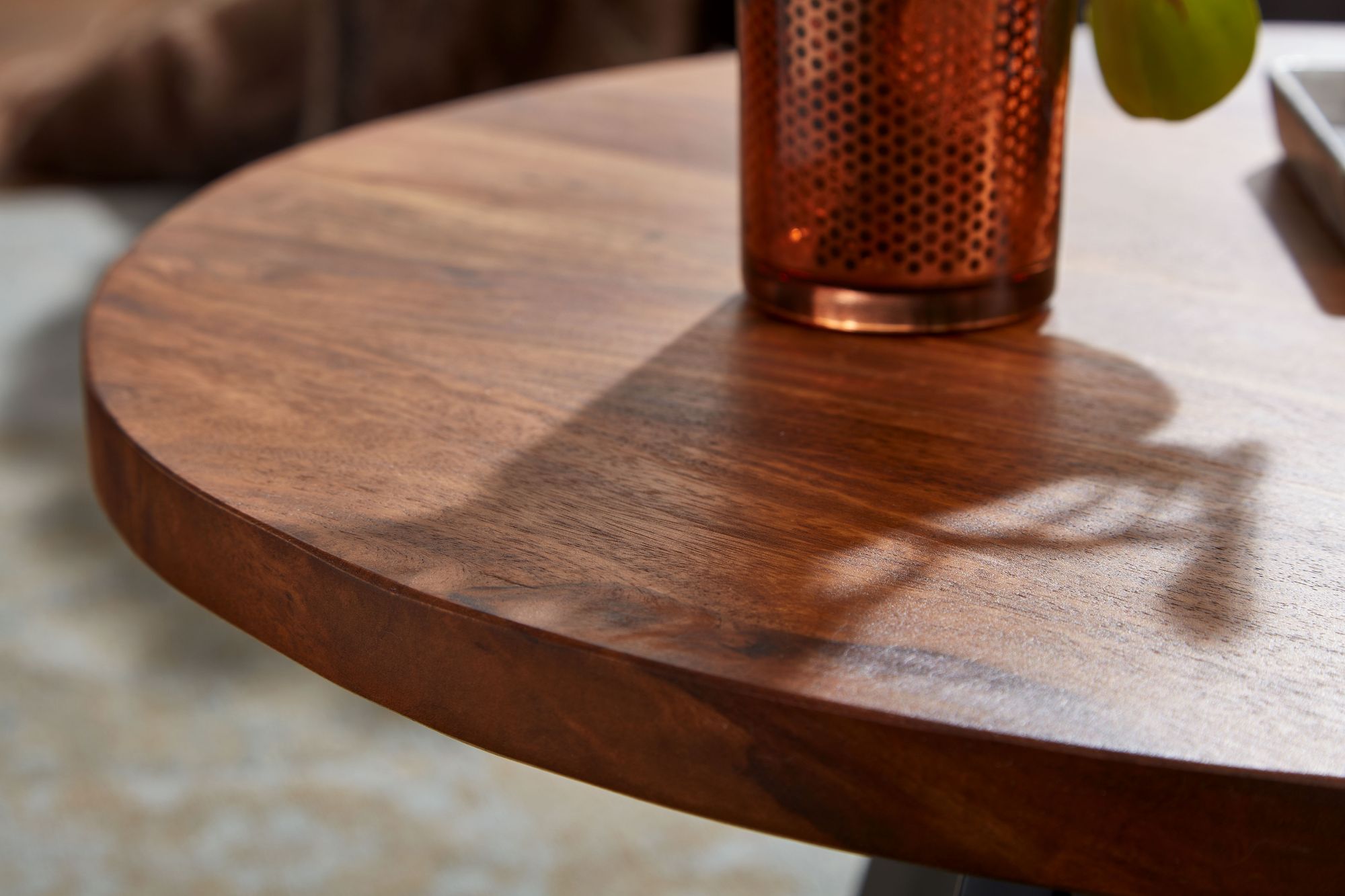 Couchtisch Nesjar Sheesham Massivholz Ø 60 cm