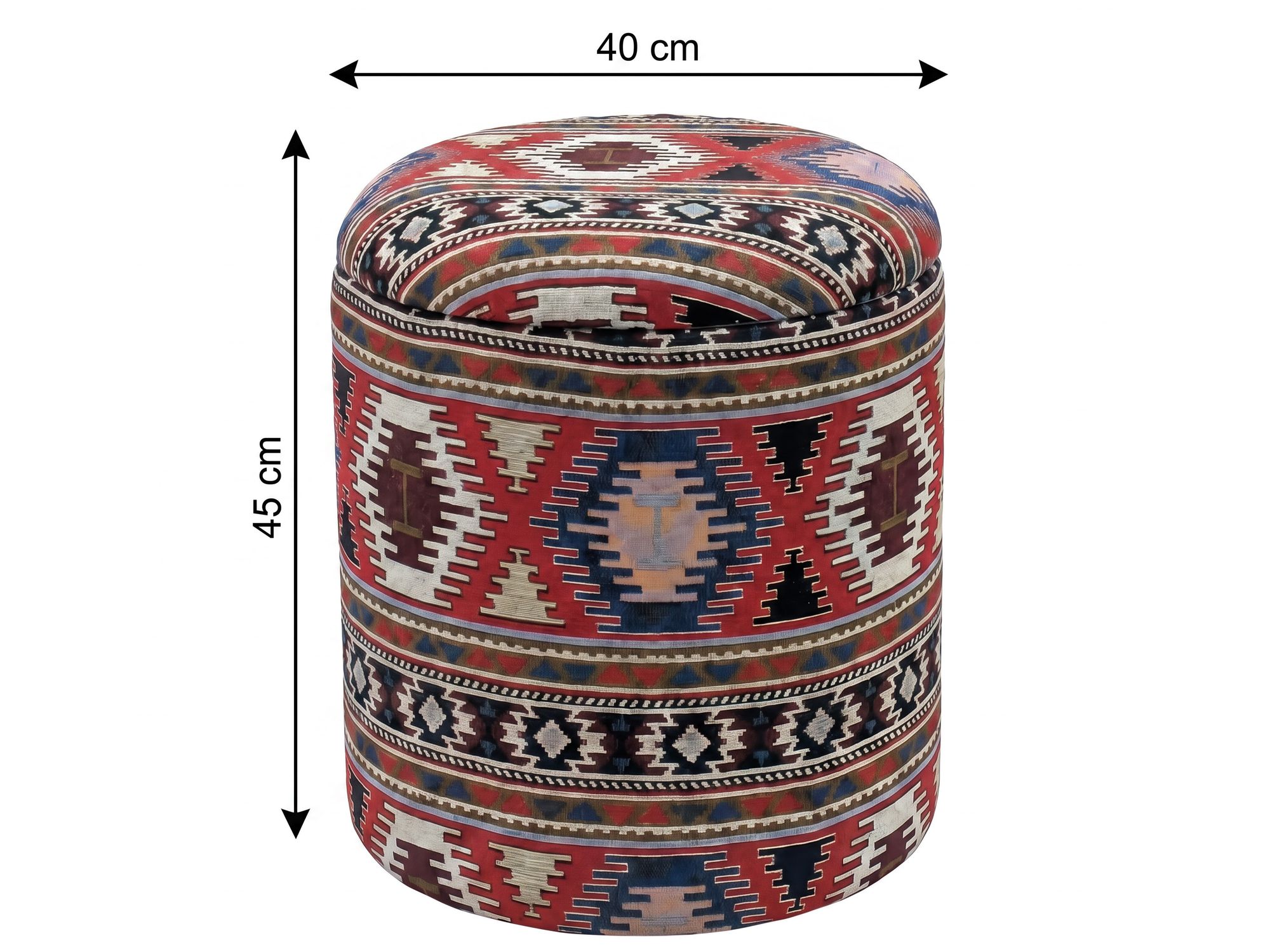Sitzhocker Nesna Stoff Bunt Ø 40 cm