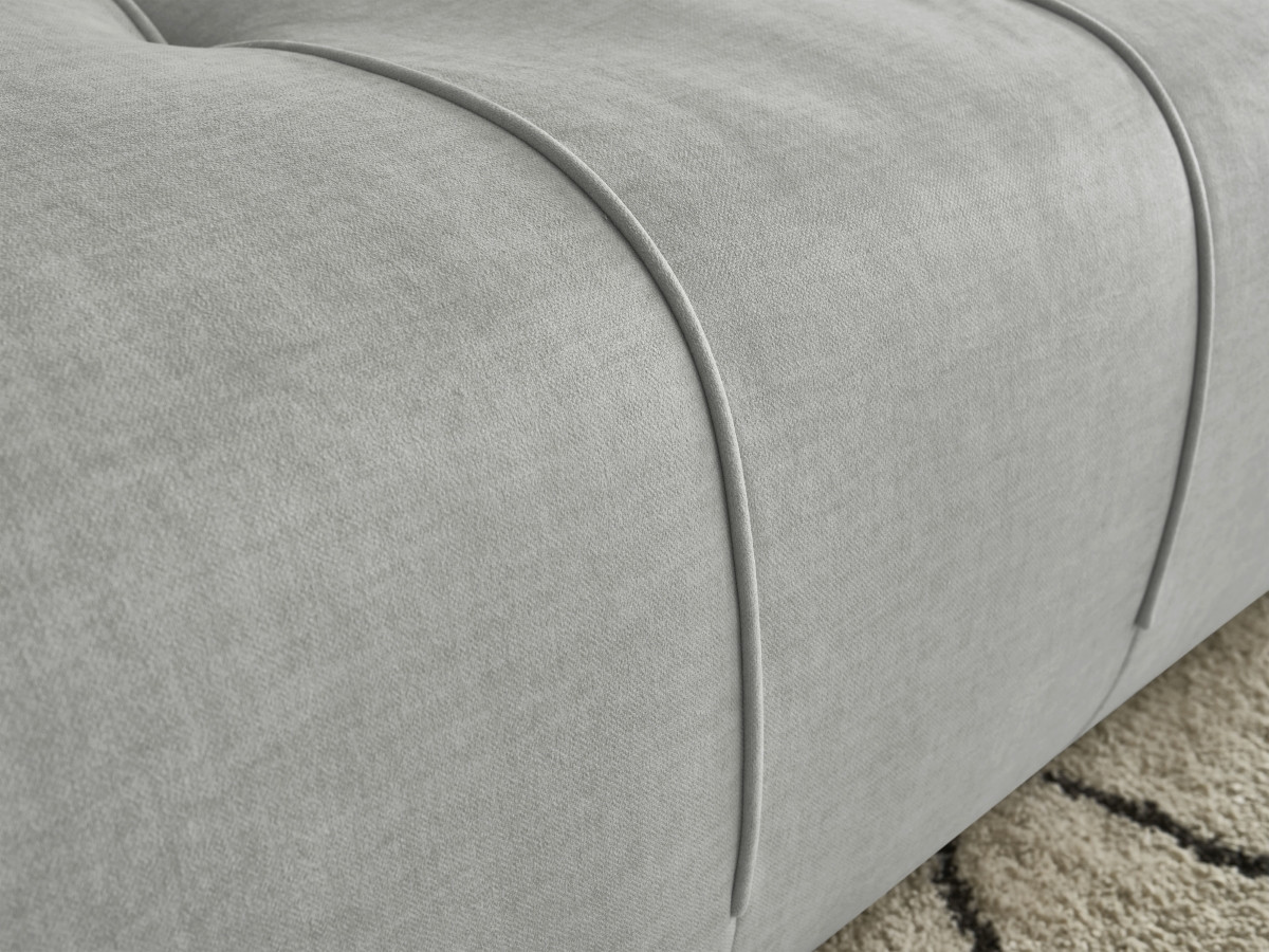Bobochic Arsene Sofa 4-Sitzer Samt Hellgrau