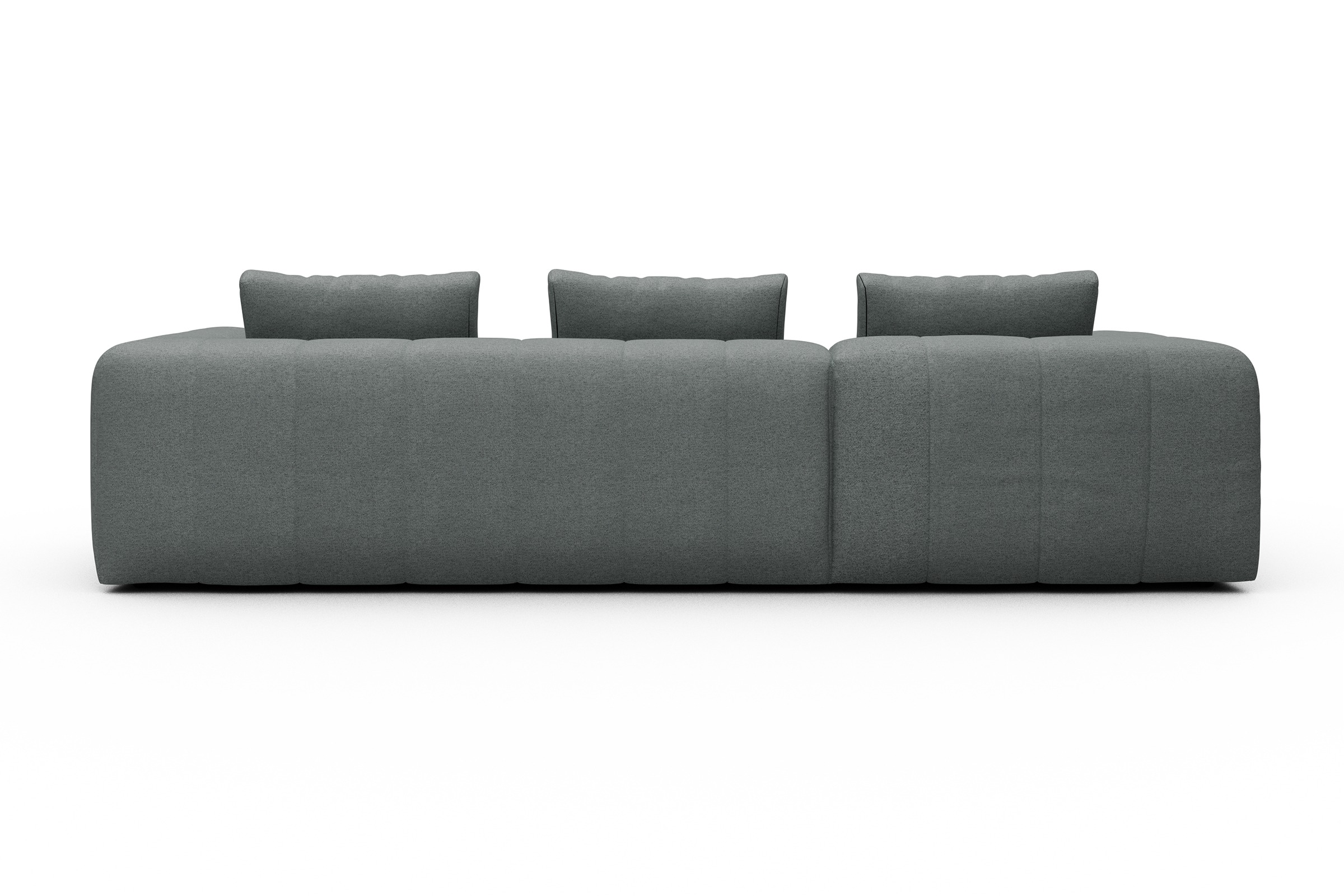 Ecksofa Hugo 2,5-Sitzer Armlehne rechts mit Chaiselongue Denari-Soft-Grey