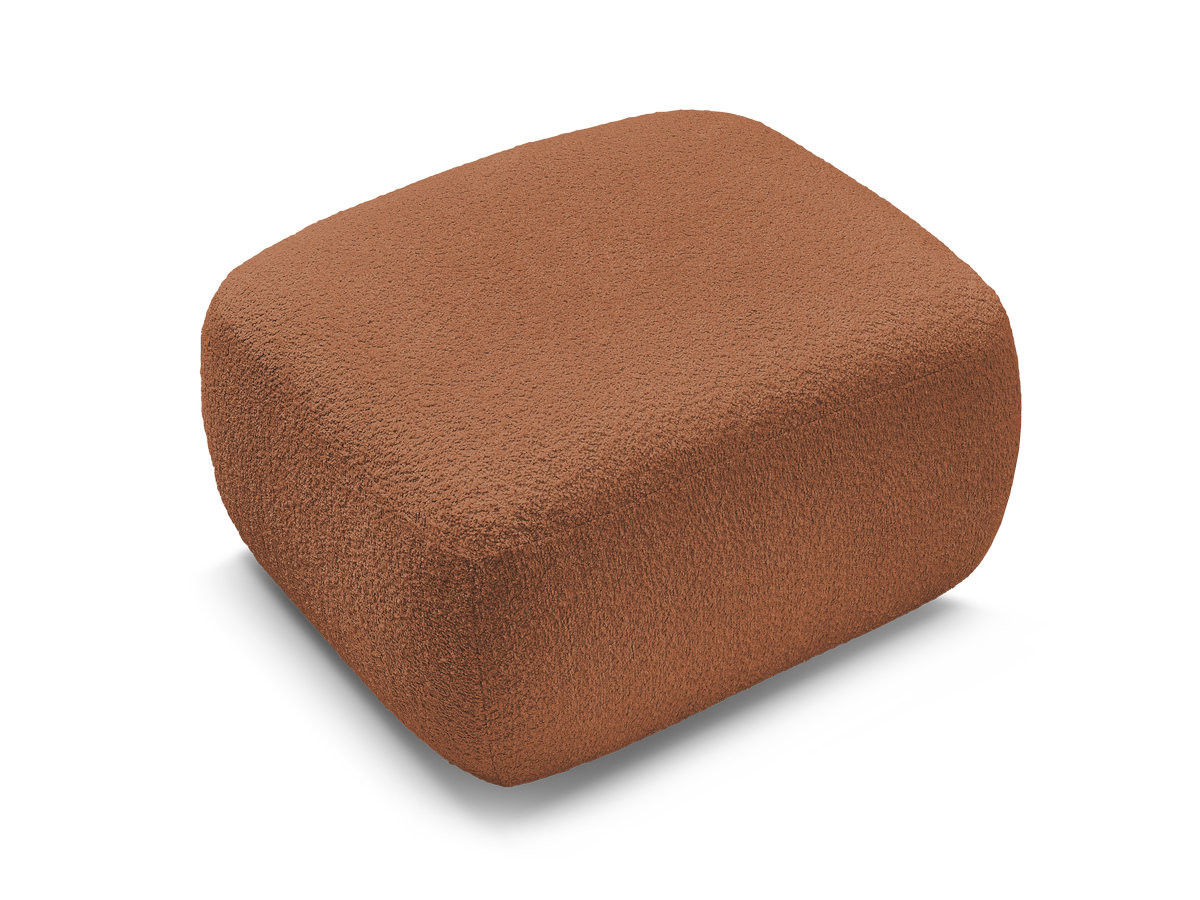 Bobochic Montaigne Pouf Bouclé-Stoff Orange