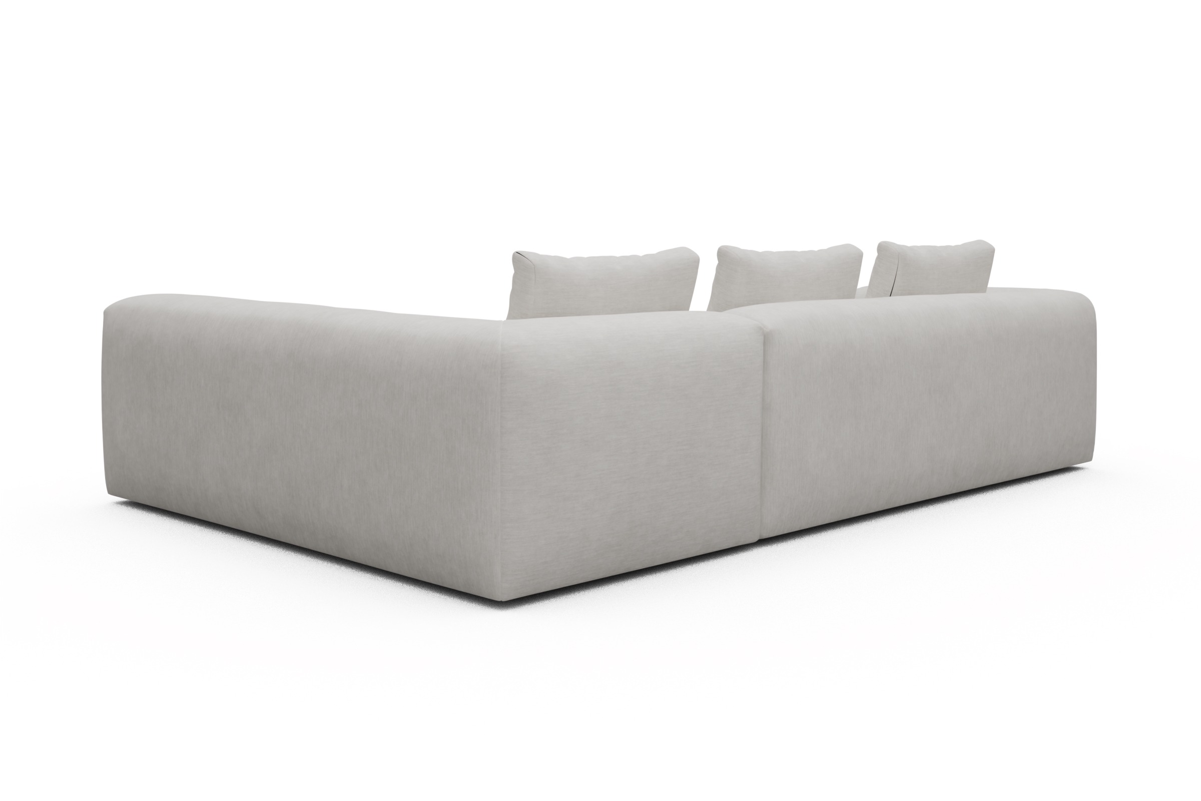 Ecksofa Fred 2x 2,5-Sitzer rechts offen Vivus-Dusty-Off-White