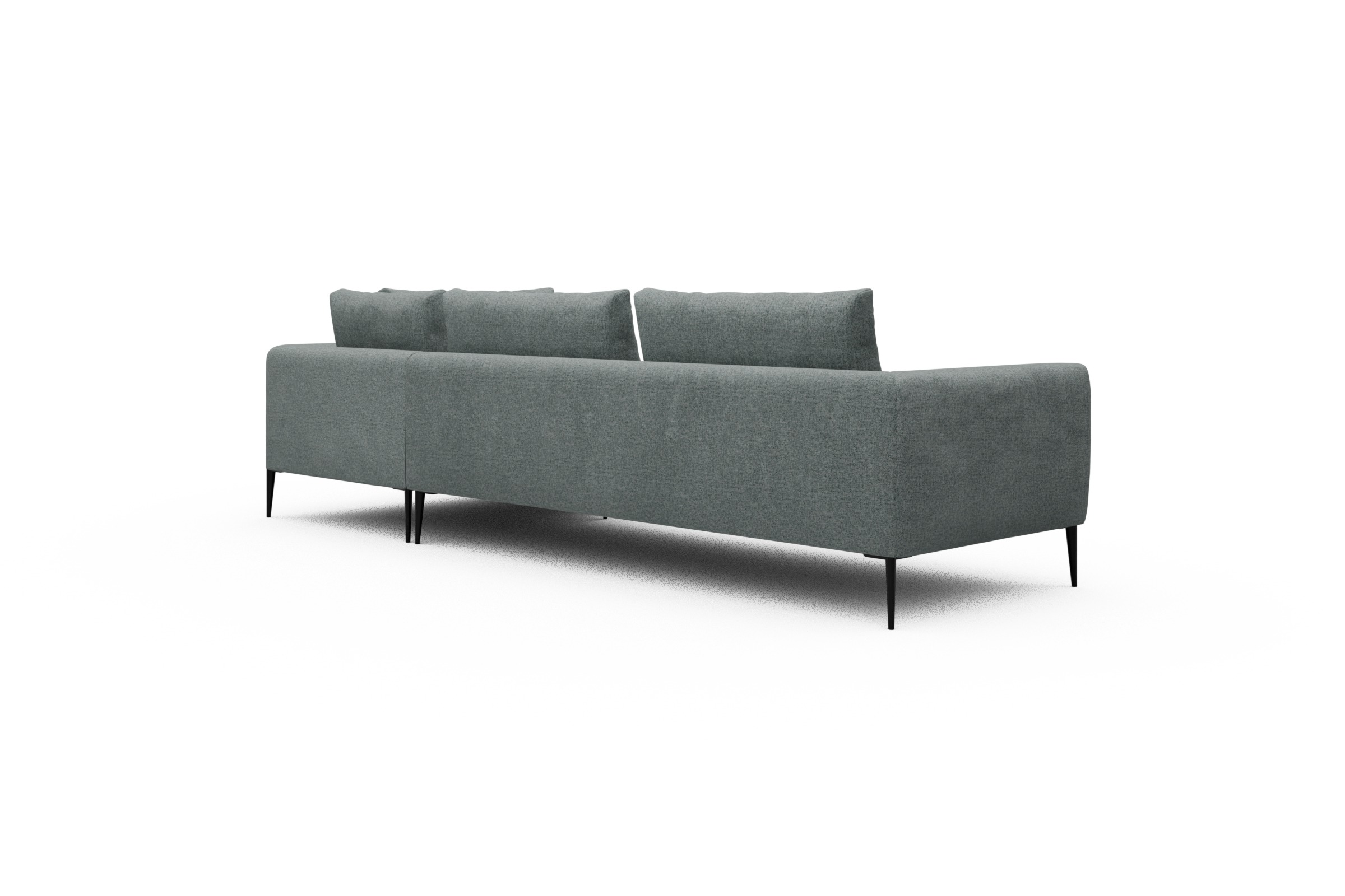 Ecksofa Paul Relax-Ecke links mit 3-Sitzer Casone-Light-Mixed-Green