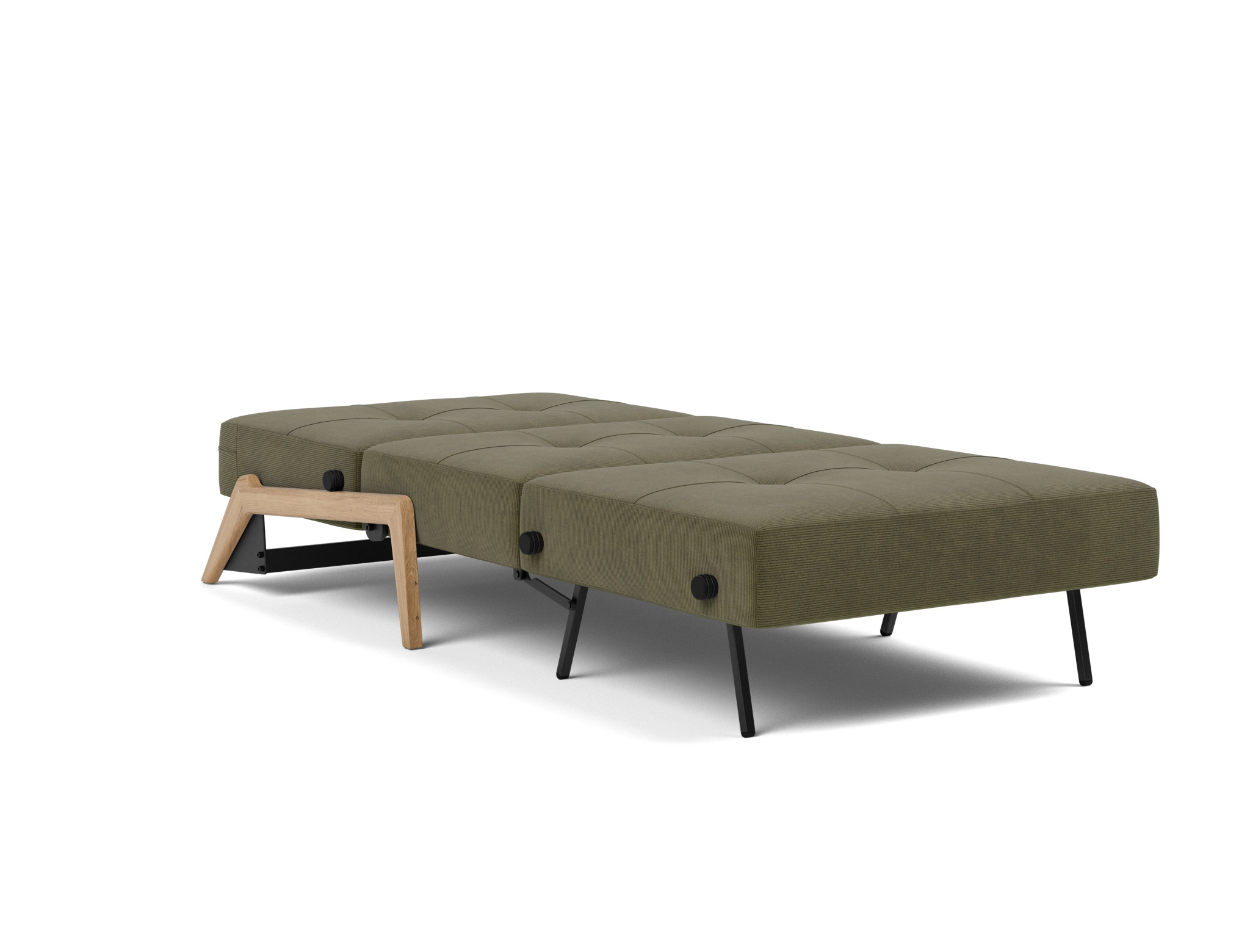 Schlafsessel Cubed 90 Kord Cordufine 316-Pine-Green Beine Eiche