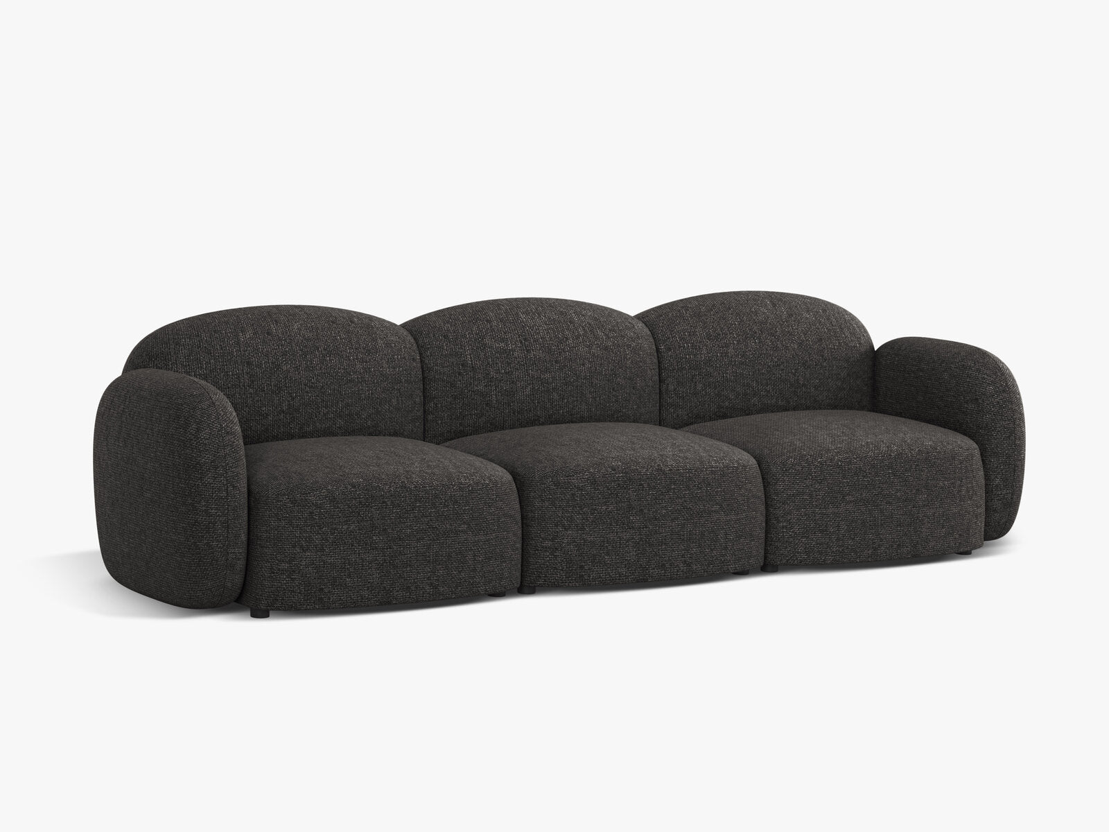 Micadoni Sofa Blair 3-Sitzer Chenille Eden Anthrazit