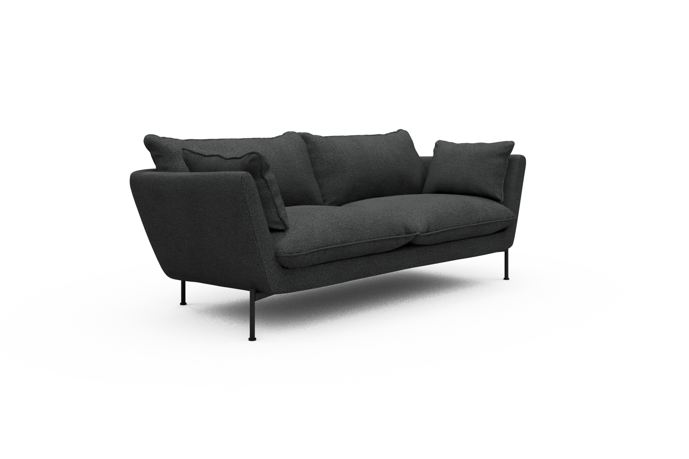 Sofa Anton PREMIUM 2-Sitzer Boucle-Charcoal