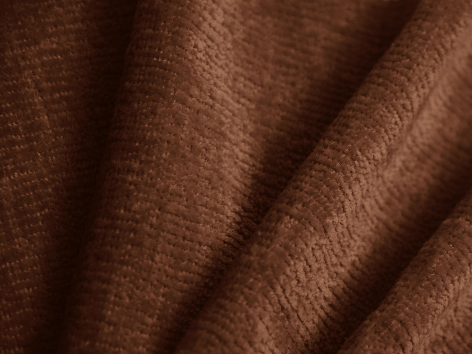 Micadoni Stauraumbett mit Kopfteil Ovalo Chenille Perfect Harmony Terrakotta 140x200