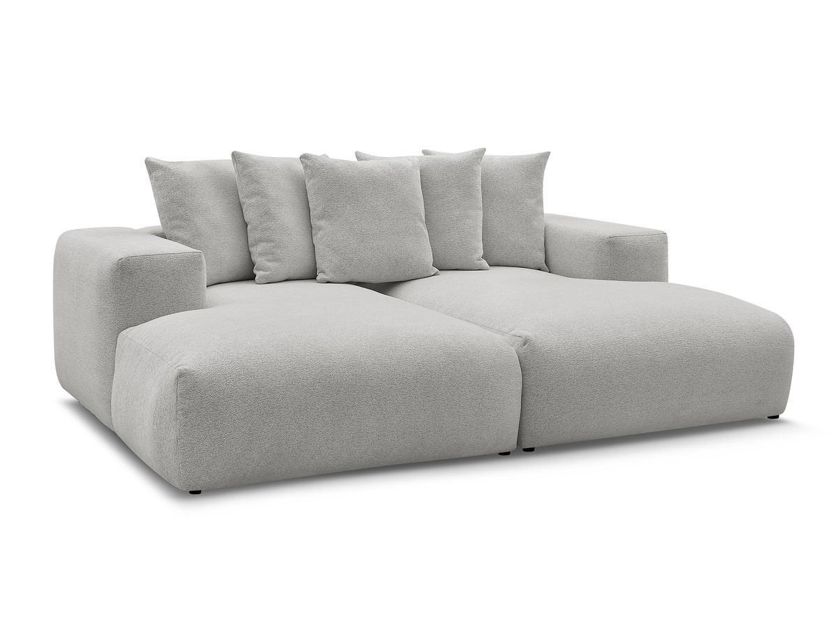 Bobochic Voltaire Sofa 4-Sitzer 248 × 170 cm Melange-Stoff Hellgrau