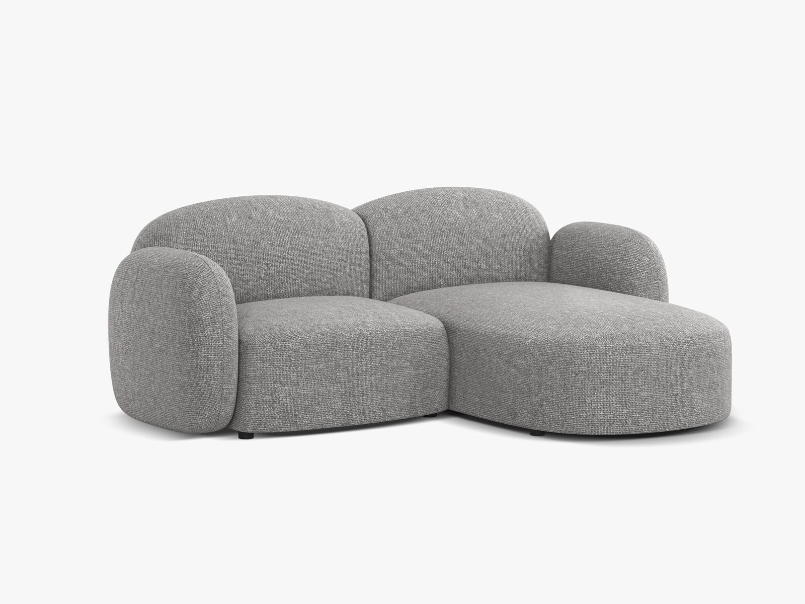 Micadoni Ecksofa Blair 3-Sitzer Rechts Chenille Eden Hellgrau