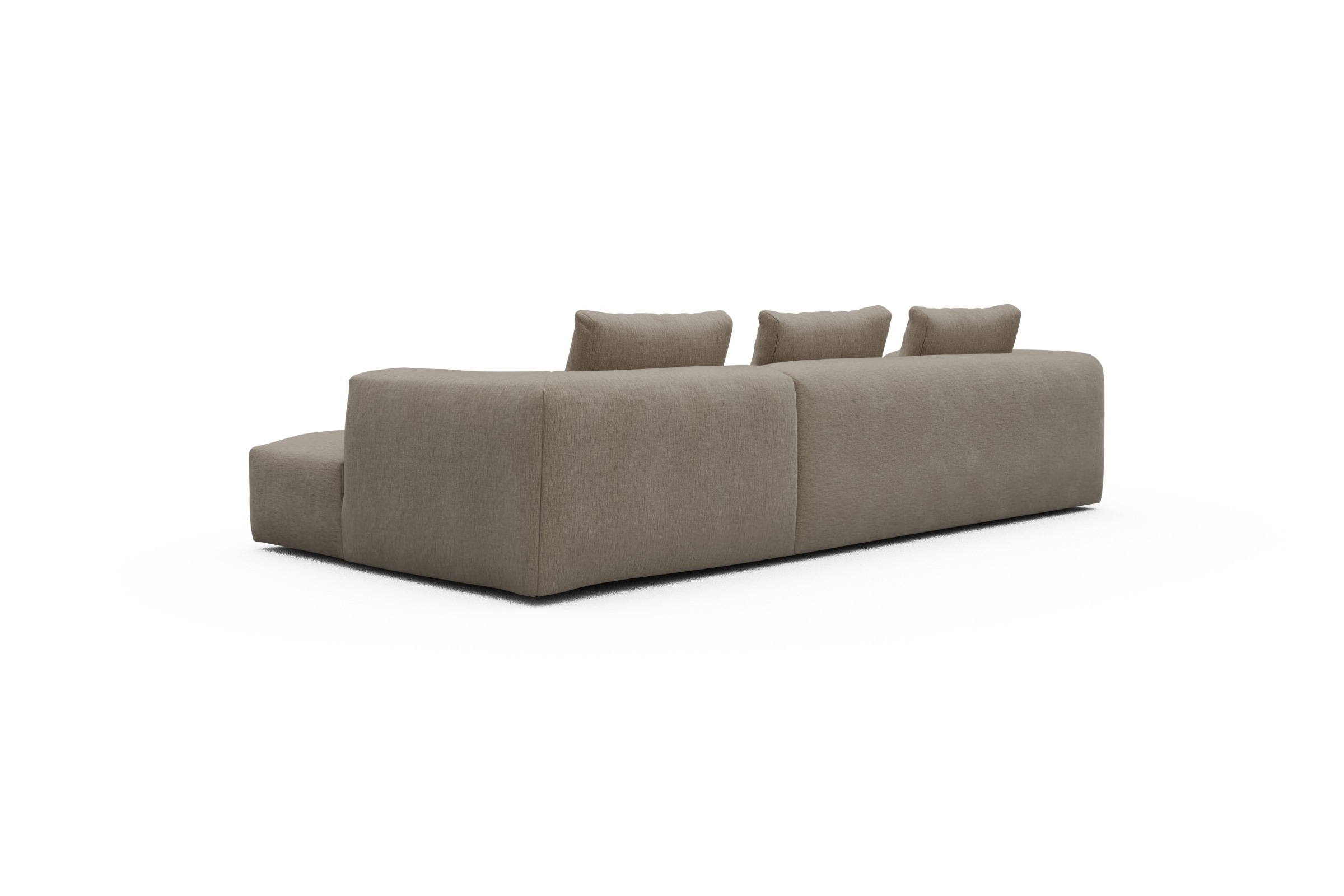 Ecksofa Fred Chaiselongue rechts mit 2,5-Sitzer Smooth-Belge