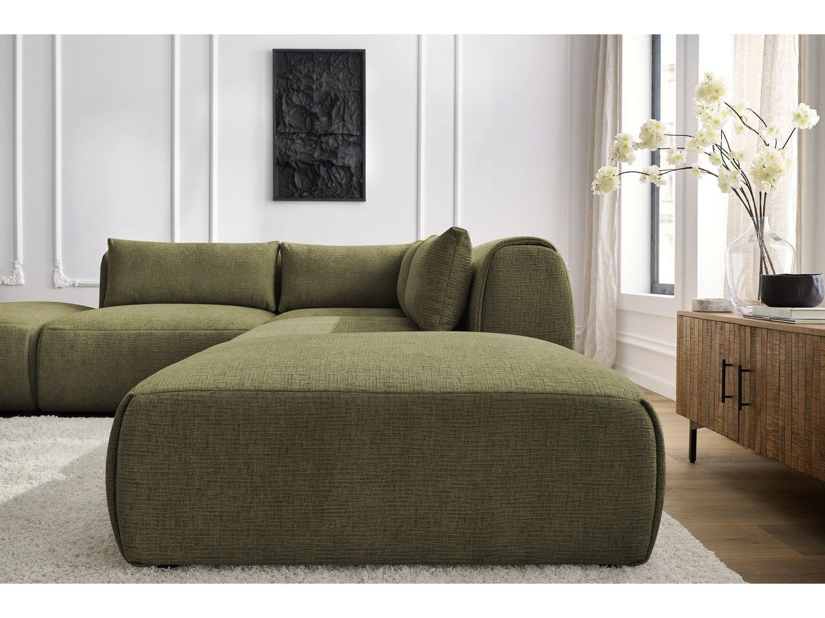 Bobochic Jeanne Ecksofa 271 × 300 cm Strukturstoff Grün
