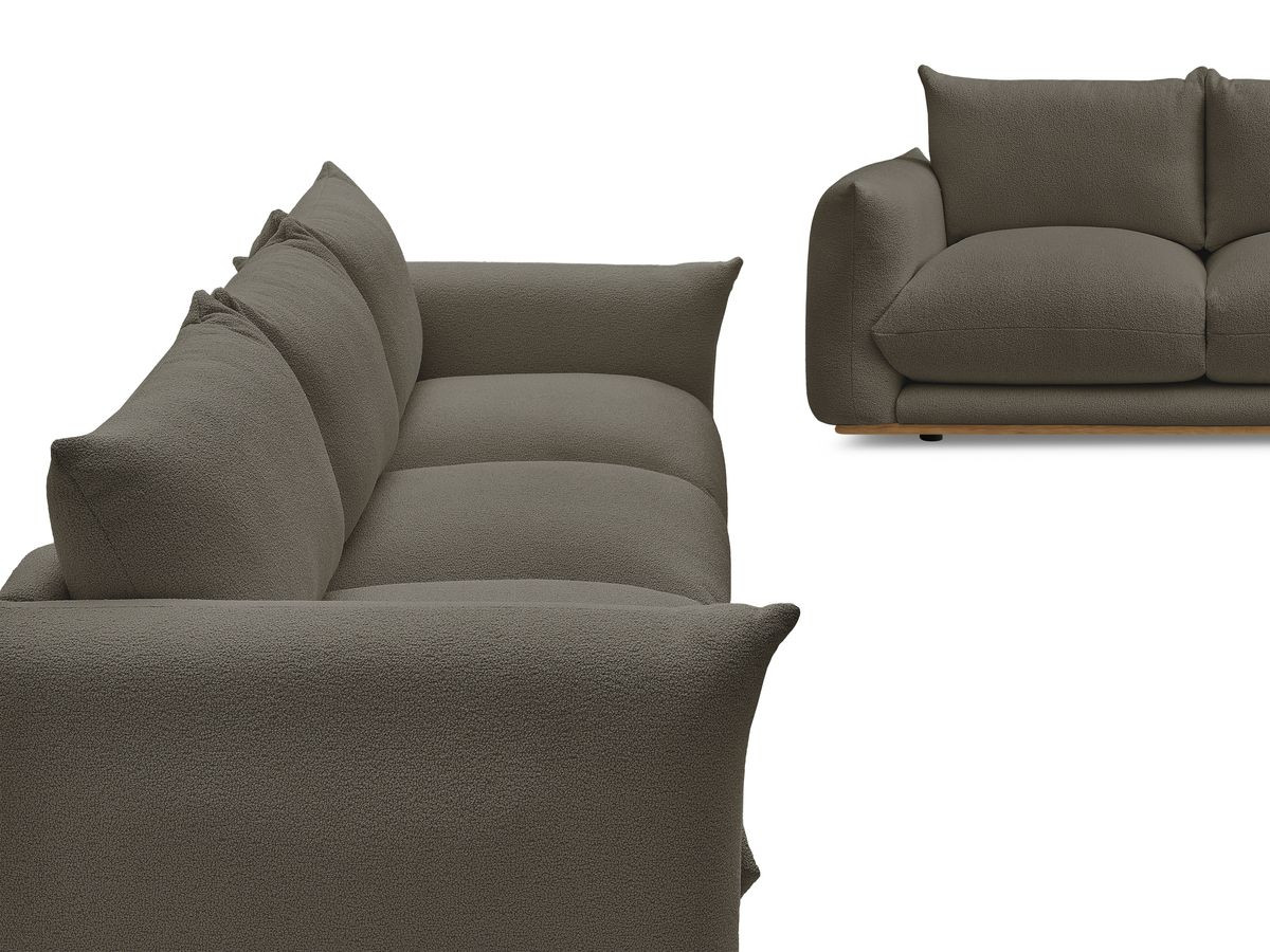 Bobochic Ernest Sofa 5-Sitzer Bouclé-Stoff Braun