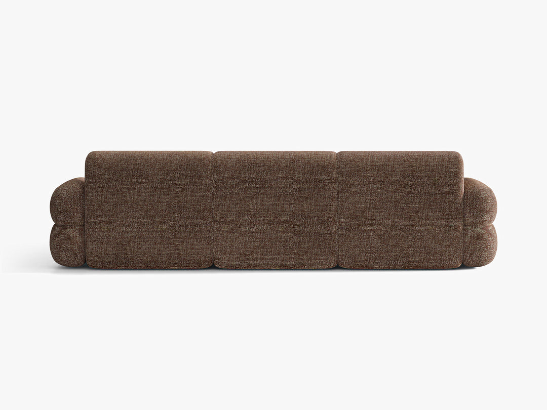 Micadoni Neo Ecksofa 4-Sitzer Rechts Chenille SILENCIO Braun