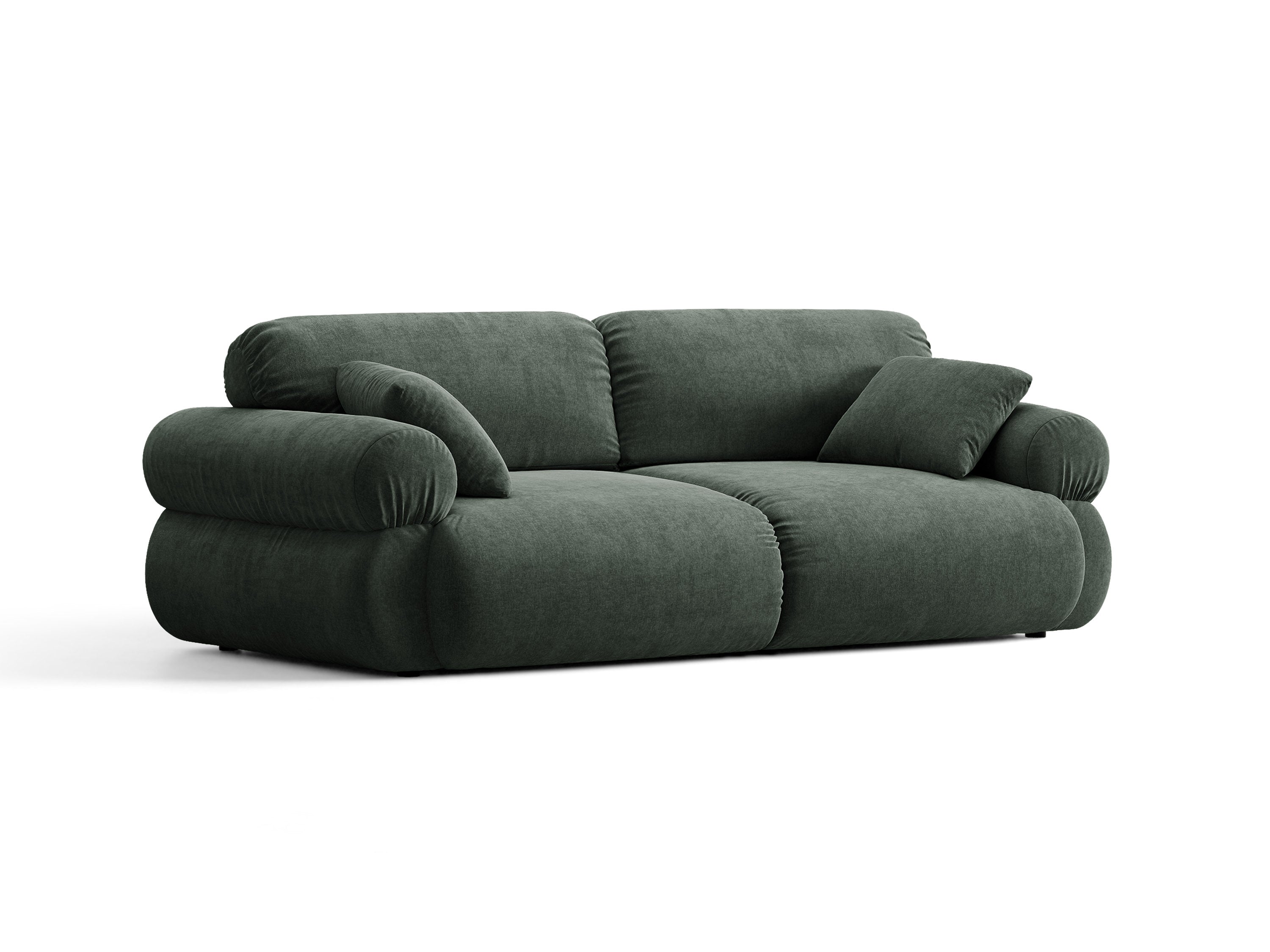 Micadoni Ophelia Sofa 3-Sitzer Strukturierter Stoff Liberty Moosgrün