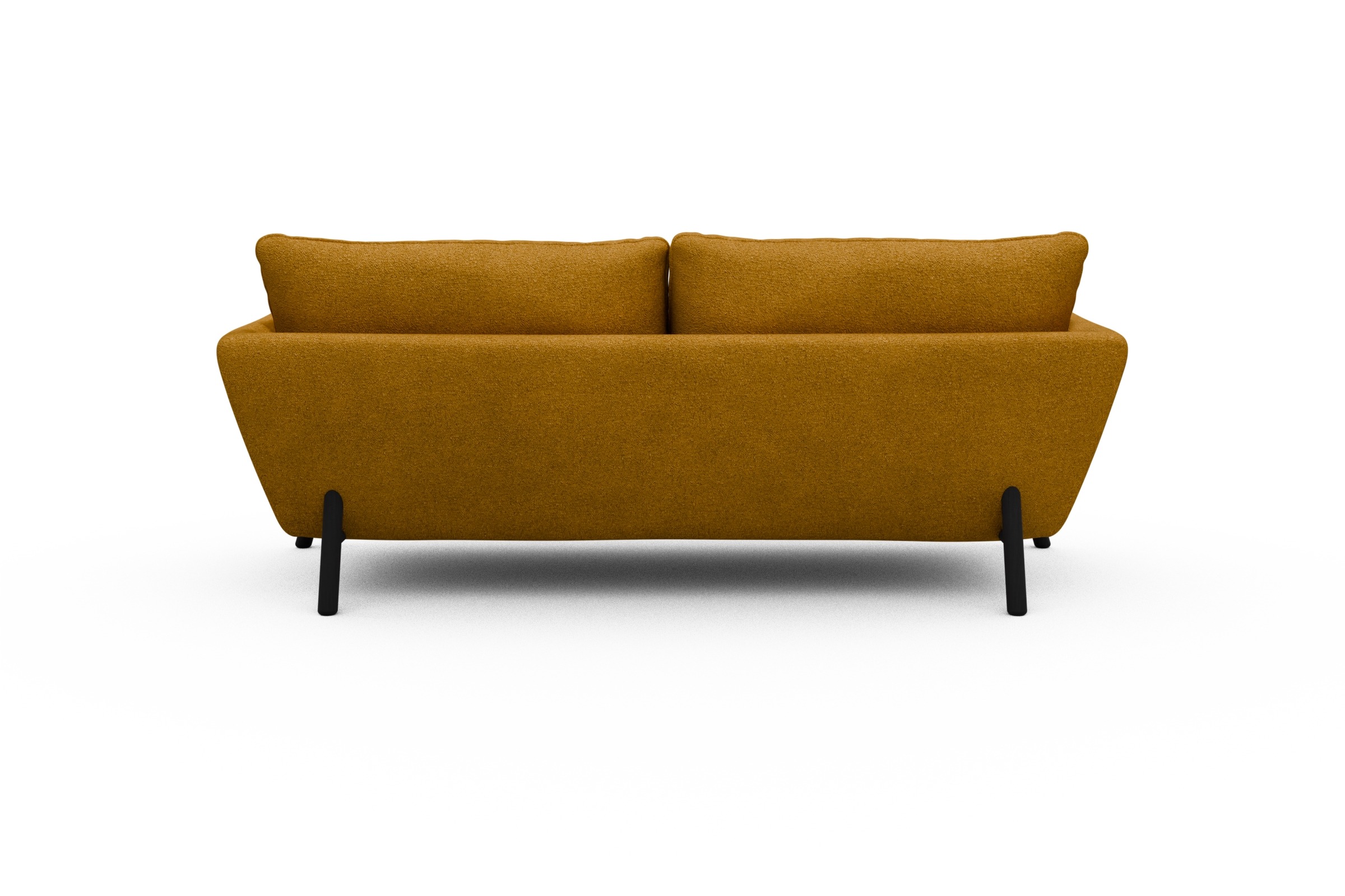 Sofa Emil 3-Sitzer Beinfarbe Eiche Schwarz Boucle-Ochre