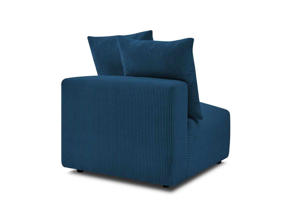 Bobochic Voltaire Sofamodul 1-Sitzer 90 × 100 cm Cordsamt Dunkelblau